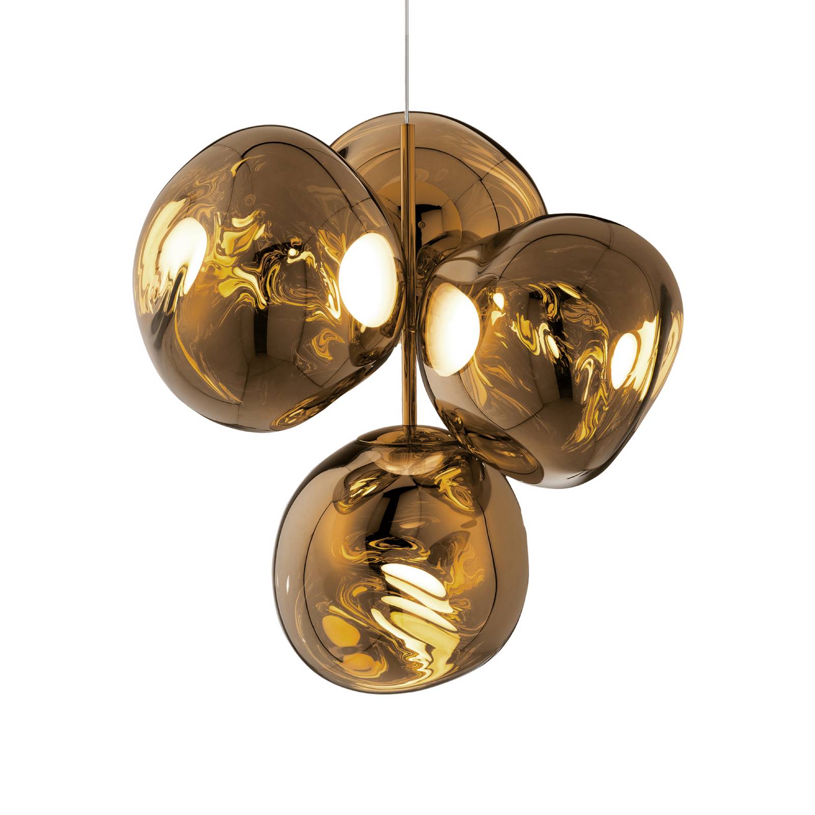 Tom Dixon LED-Kronleuchter Melt Chandelier, goldfarben