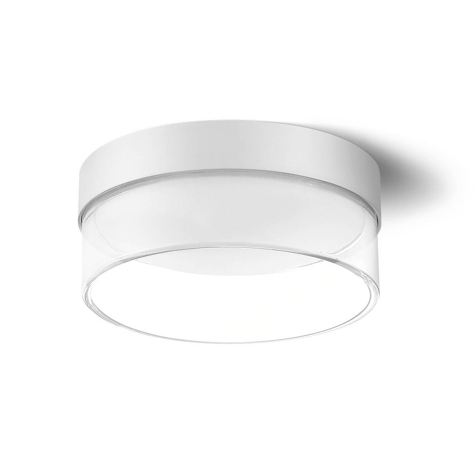 LED-Deckenleuchte Crumb, weiß, Ø 15,4 cm, Eisen, Glas günstig online kaufen