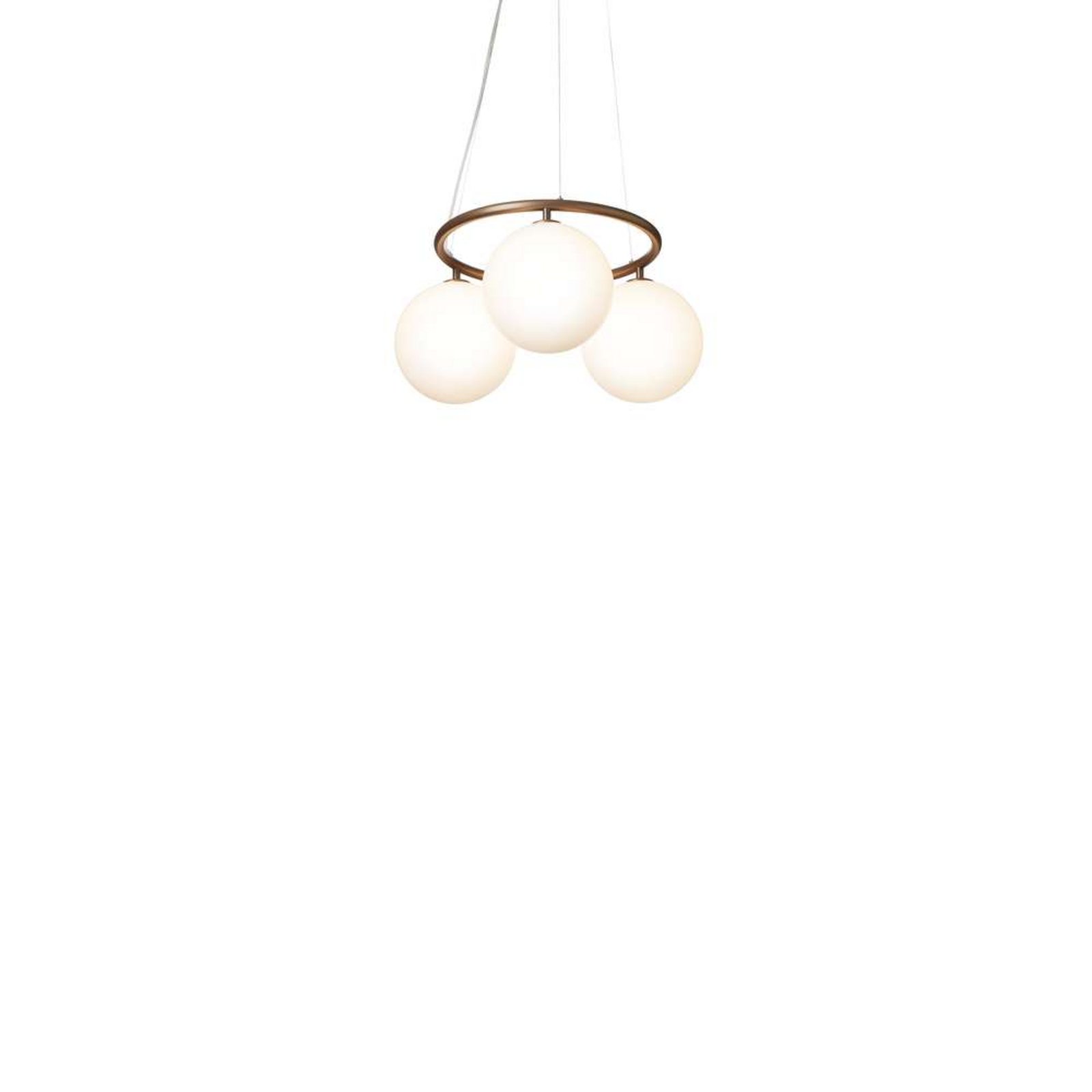 Nuura Kronleuchter Miira 3 Circular, Ø 54 cm, bronze/opal