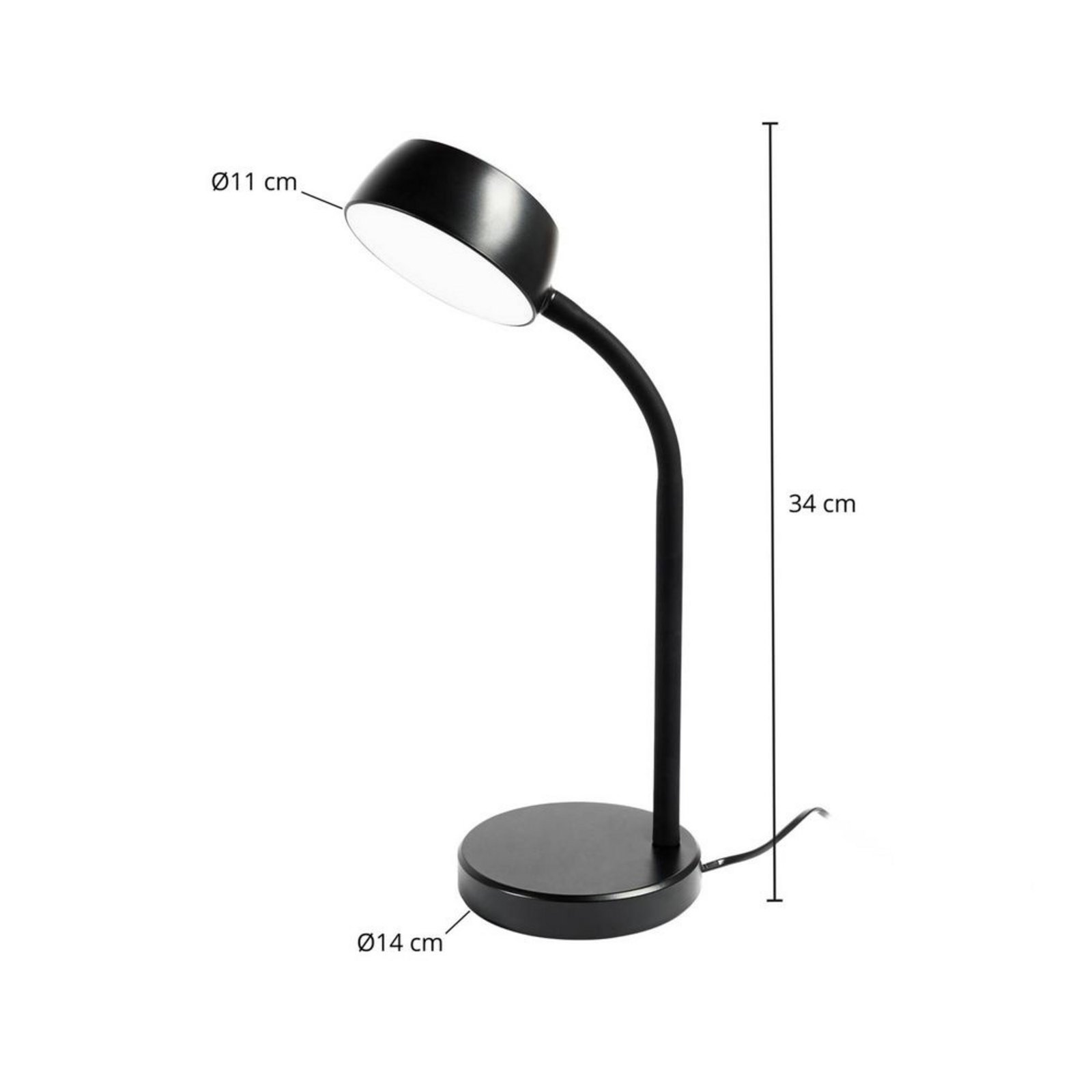 Tijan LED Lampă de Masă Black - Lindby