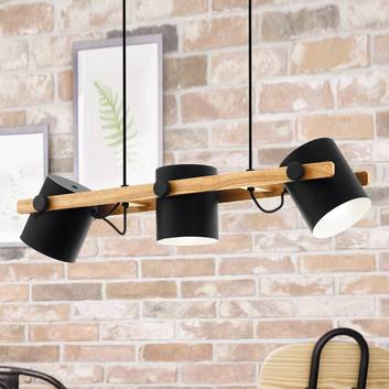 Hornwood hanging light with wooden details