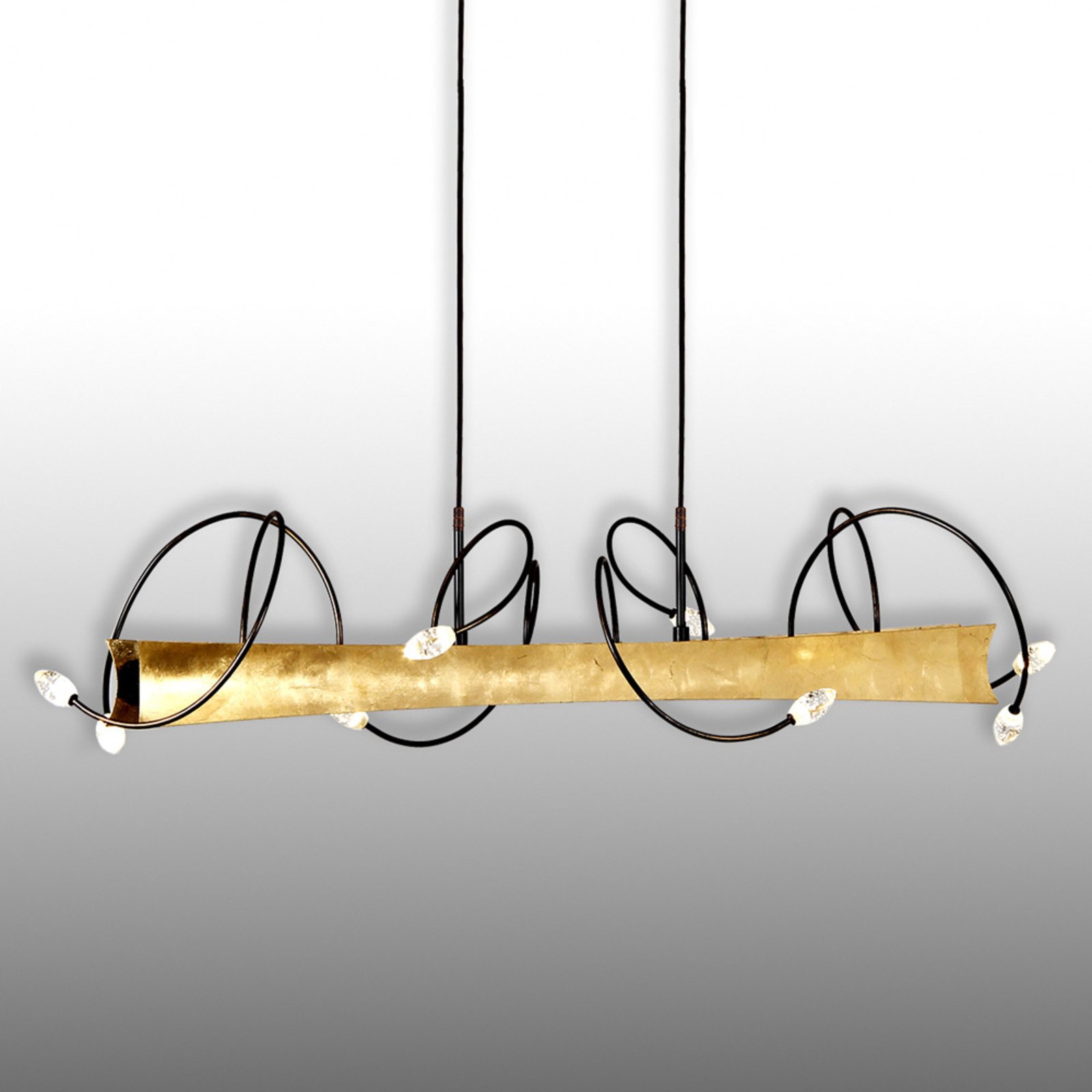 Menzel Donna - sospensione LED con oro in foglia