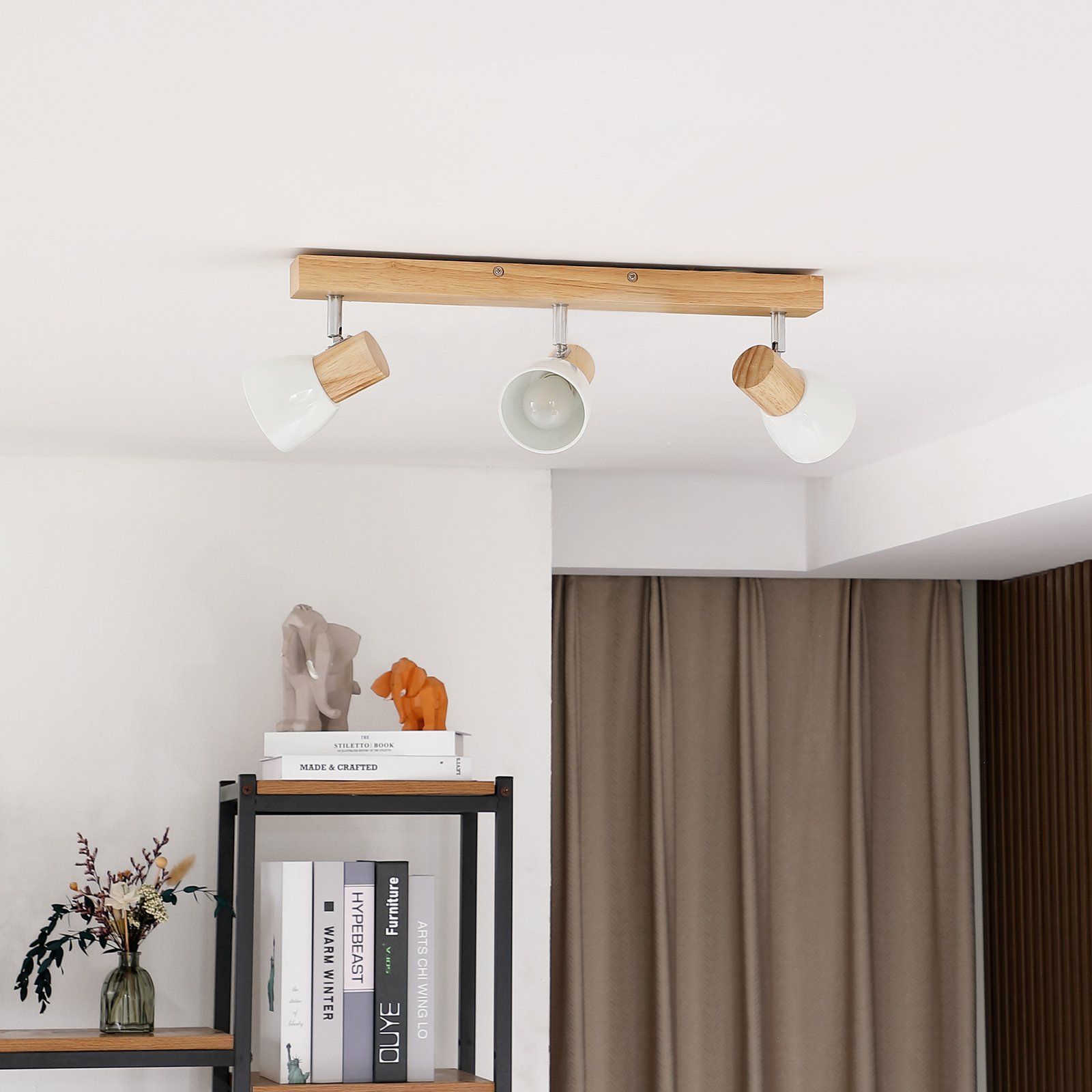 Thorin 3 Plafonnier Wood/White - Lindby