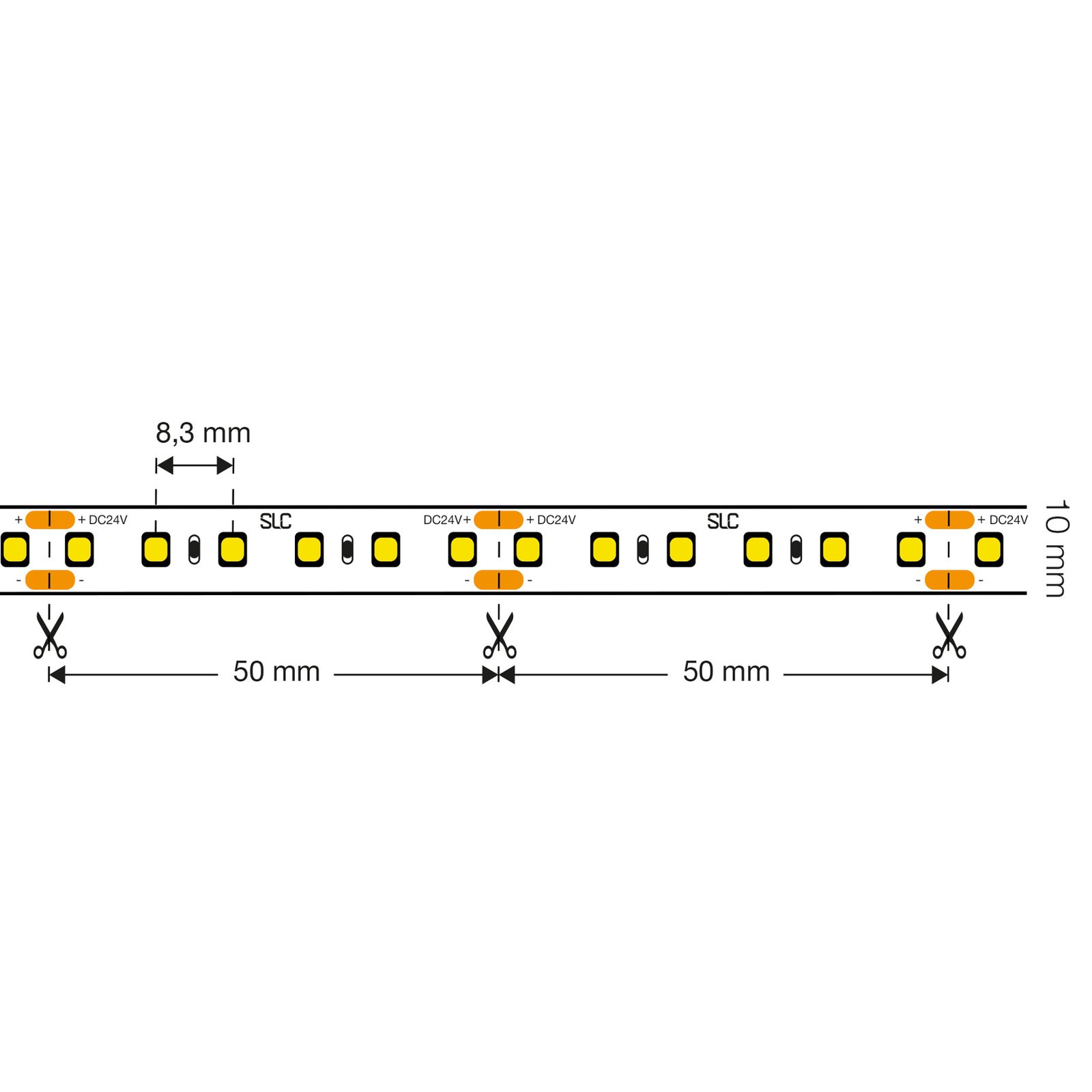 SLC LED-Strip πλήρους φάσματος CRI 98, 5m IP20 4,000K