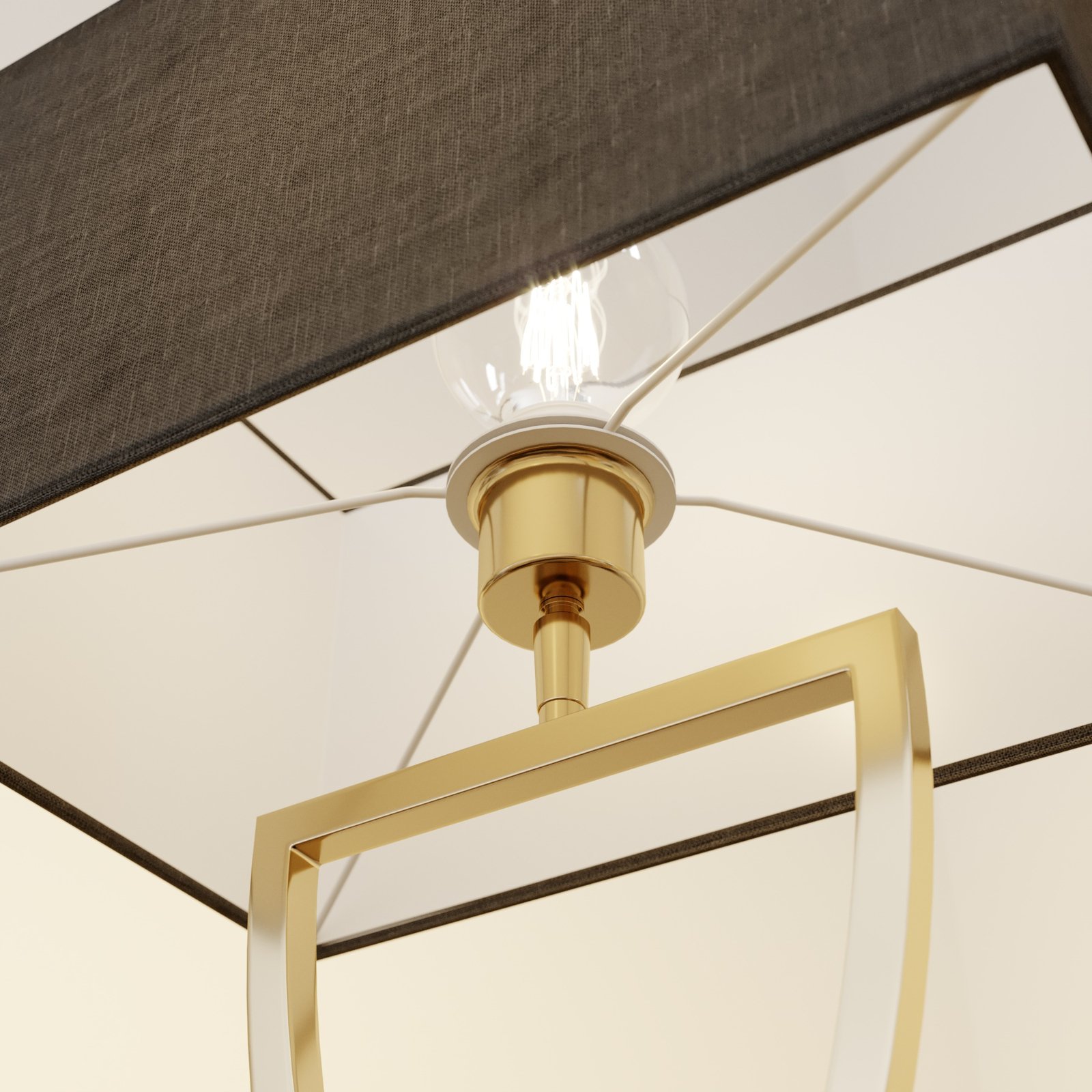 Evaine Table Lamp Brass/Black - Lucande
