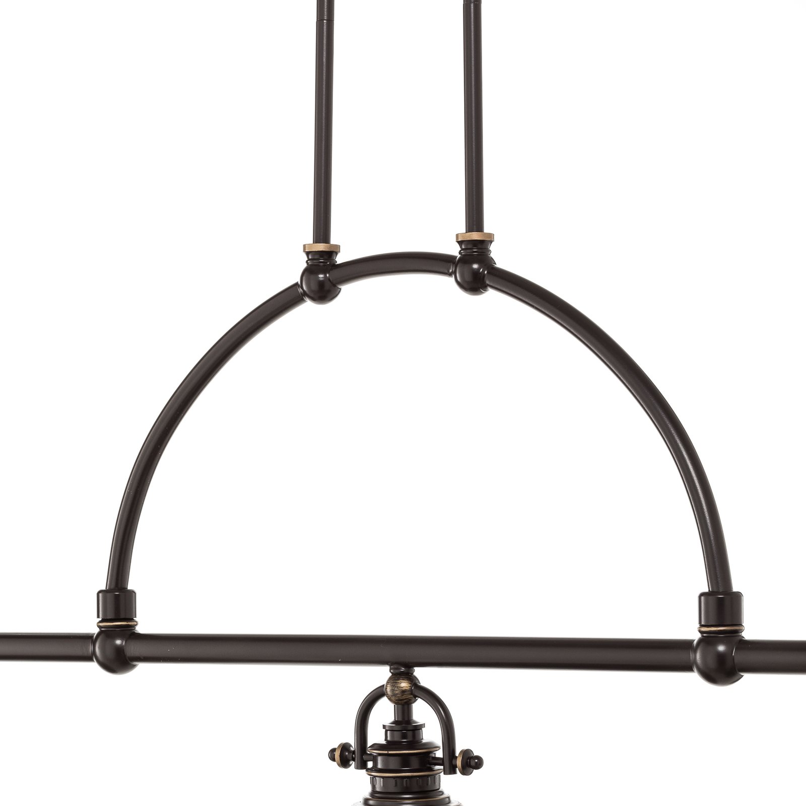 Hanglamp Emery in industriële stijl brons 3-lamps
