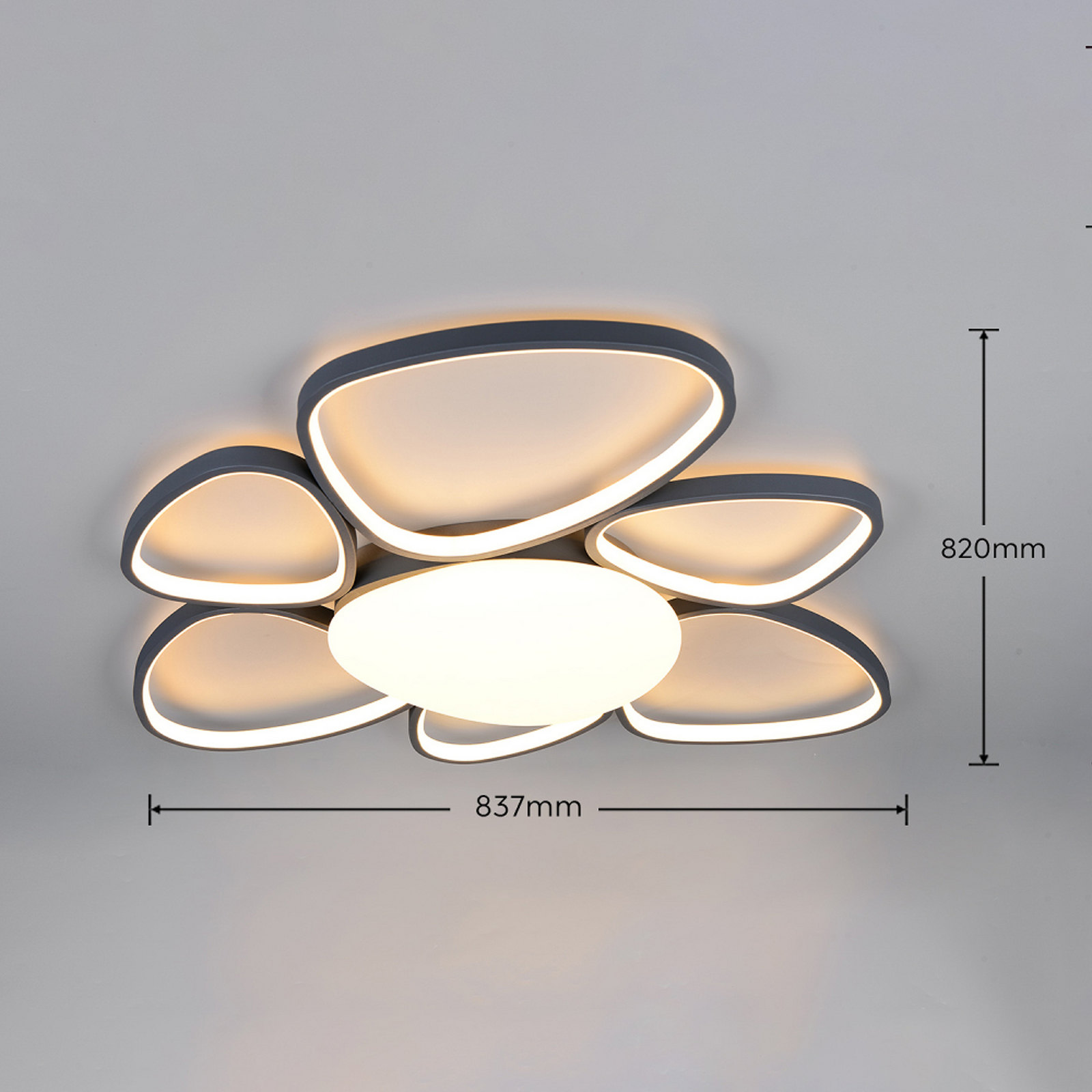 LED plafondlamp Amelio, zwart, 85 cm, CCT, afstandsbediening LED plafondlamp Amelio, zwart, 85 cm, CCT, afstandsbediening