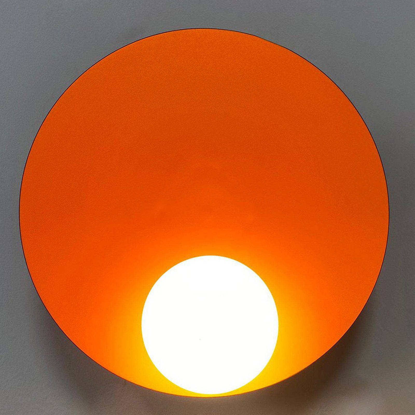 Wandleuchte Aphrodite, orange, Ø 33 cm, Metall, G9 günstig online kaufen