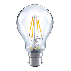 LED B22 A60 filamento 4,5W 827, transparente
