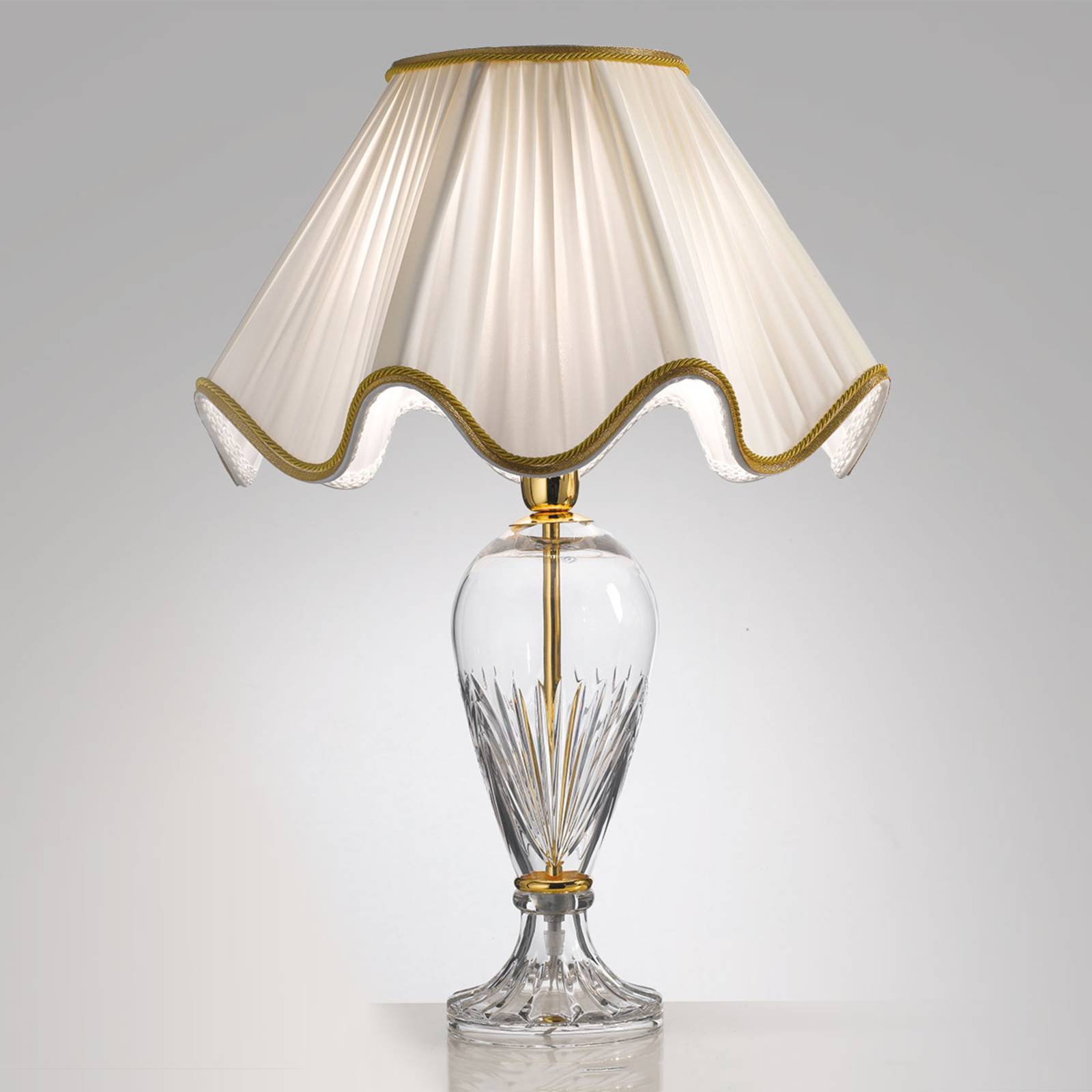 Image of Cremasco Lampada da tavolo Belle Epoque, dorata 50 cm