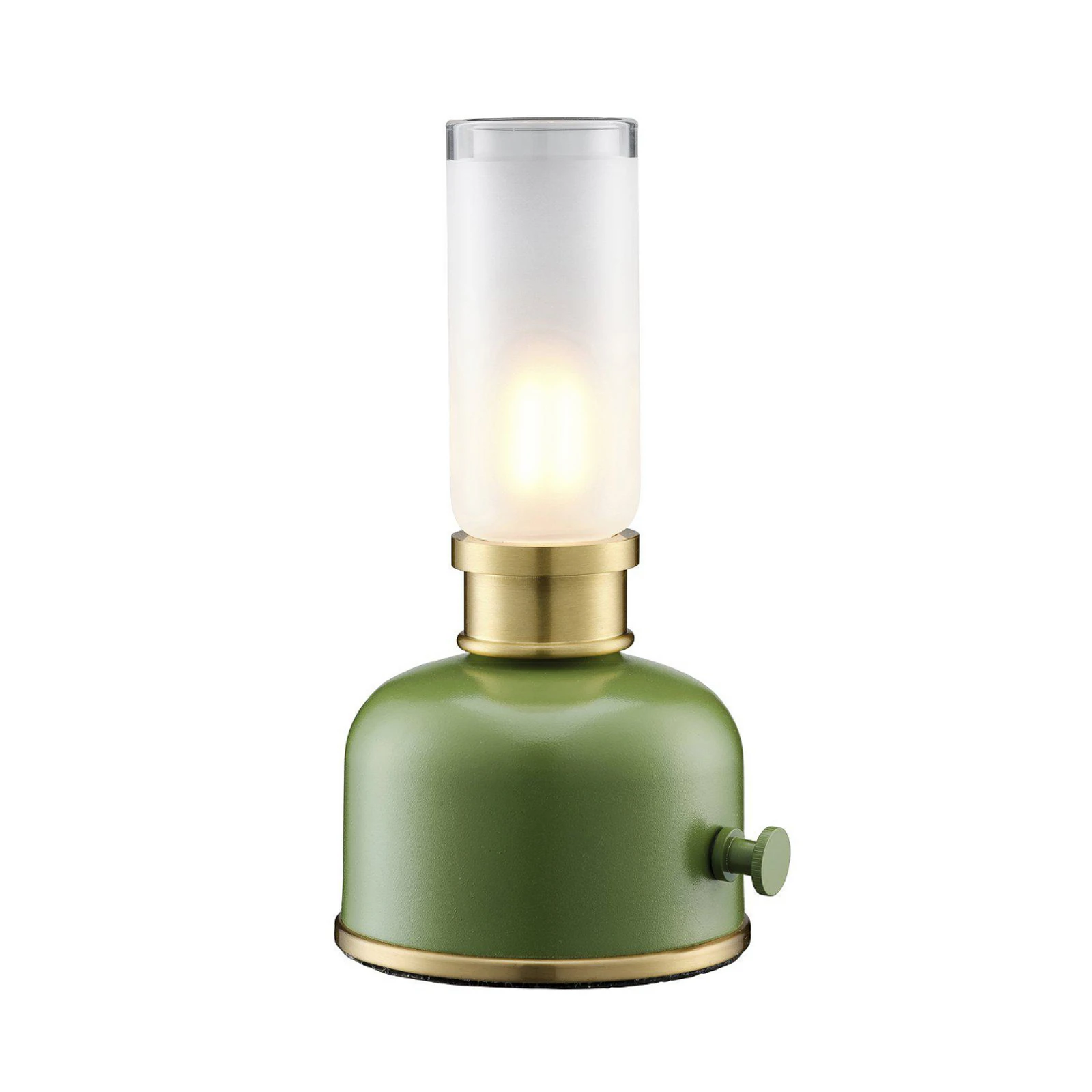 PR Home Lampe à poser LED rechargeable Frida, vert, hauteur 22 cm
