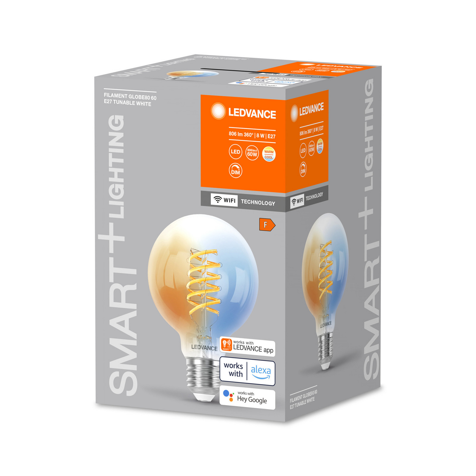 LEDVANCE SMART+ WiFi E27 8W LED G80 clar 827-865