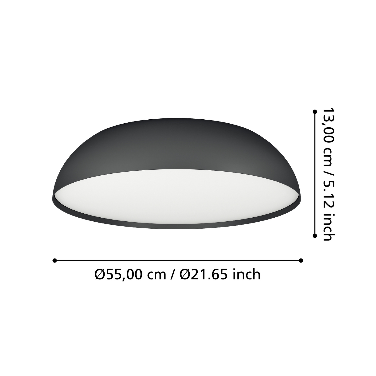 EGLO connect plafón LED inteligente Tollos-Z, Ø 55 cm