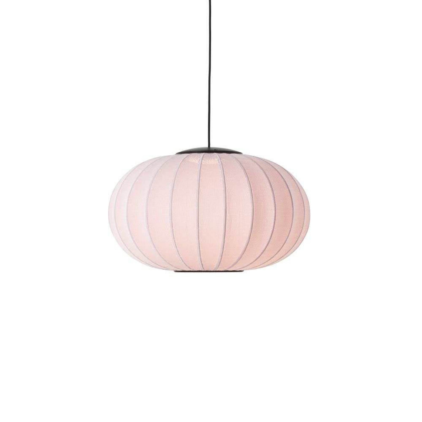 Knit-Wit 57 Oval LED Pendel Light Pink Made By Hand - Soveværelse - Stof / tekstil billede