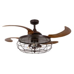 Beacon stropný ventilátor svetlo Fanaway Industri hnedý tichý