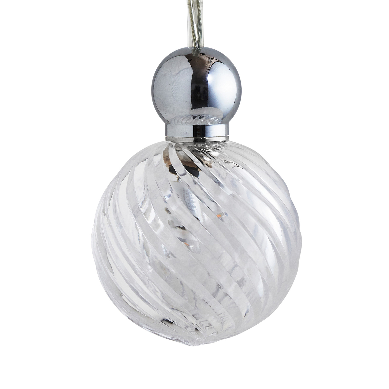 EBB & FLOW Uva M/L Hänge Ball silber klar swirl
