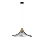 Lampada a sospensione Lizzie nera/ottone Ø 60 cm - COREP SAS