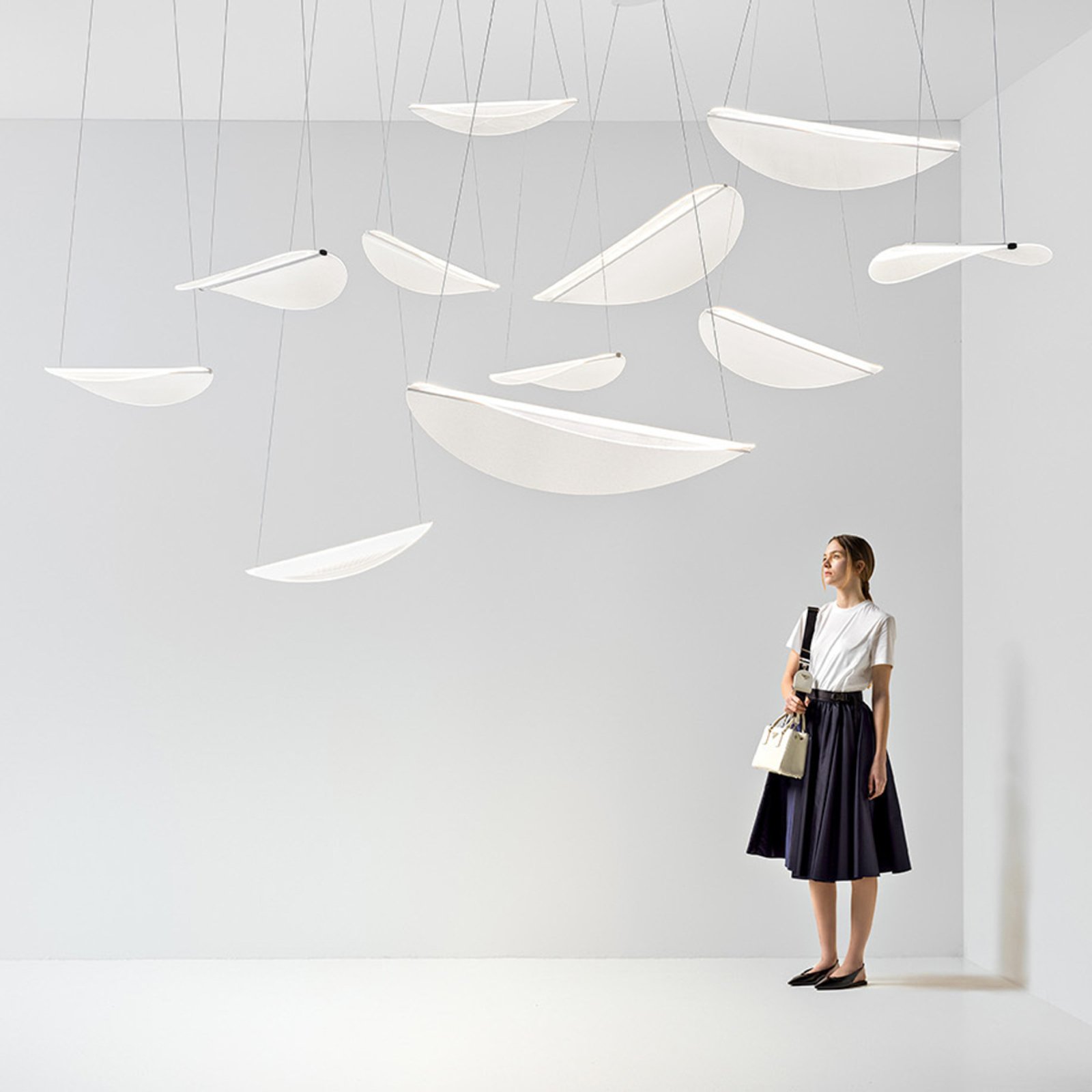 Lampada LED a sospensione Diphy, a 3 luci, DALI-Push, Stilnovo Lampada LED a sospensione Diphy, a 3 luci, DALI-Push, Stilnovo