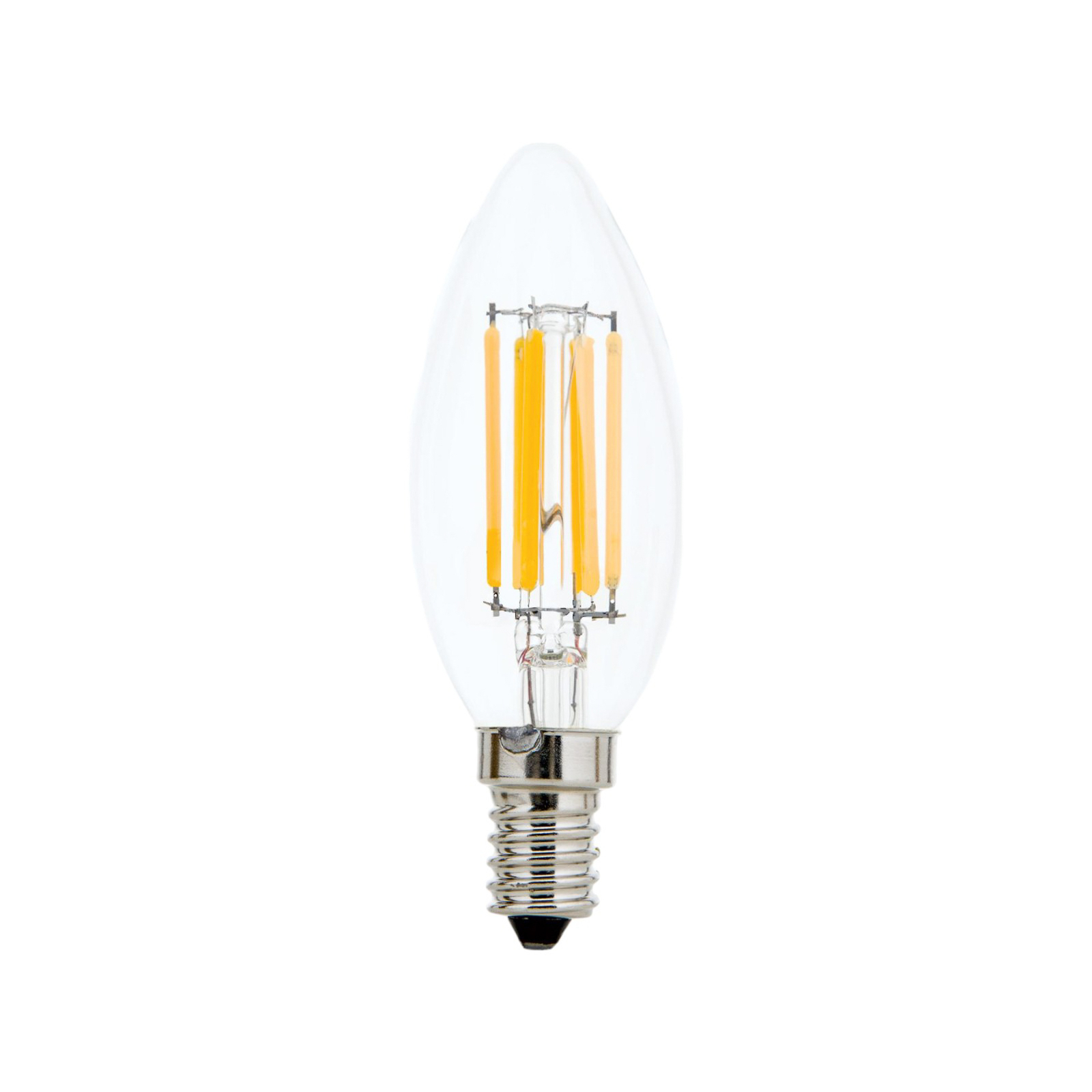LED bulb Filament E14 C35 clear 6W 827 720lm dimmable