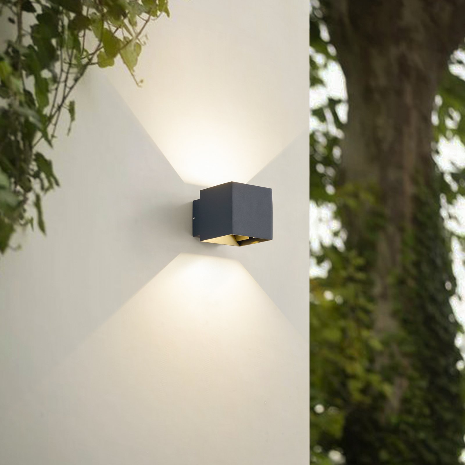Lindby Esani LED outdoor wall light, anthracite, up/down, IP54