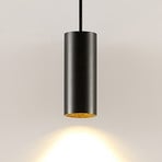 Arcchio Ejona pendant light, height 15 cm, black, metal