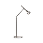 Stolová LED lampa IDEAL LUX Diesis, niklová, výška 65 cm, stmievač