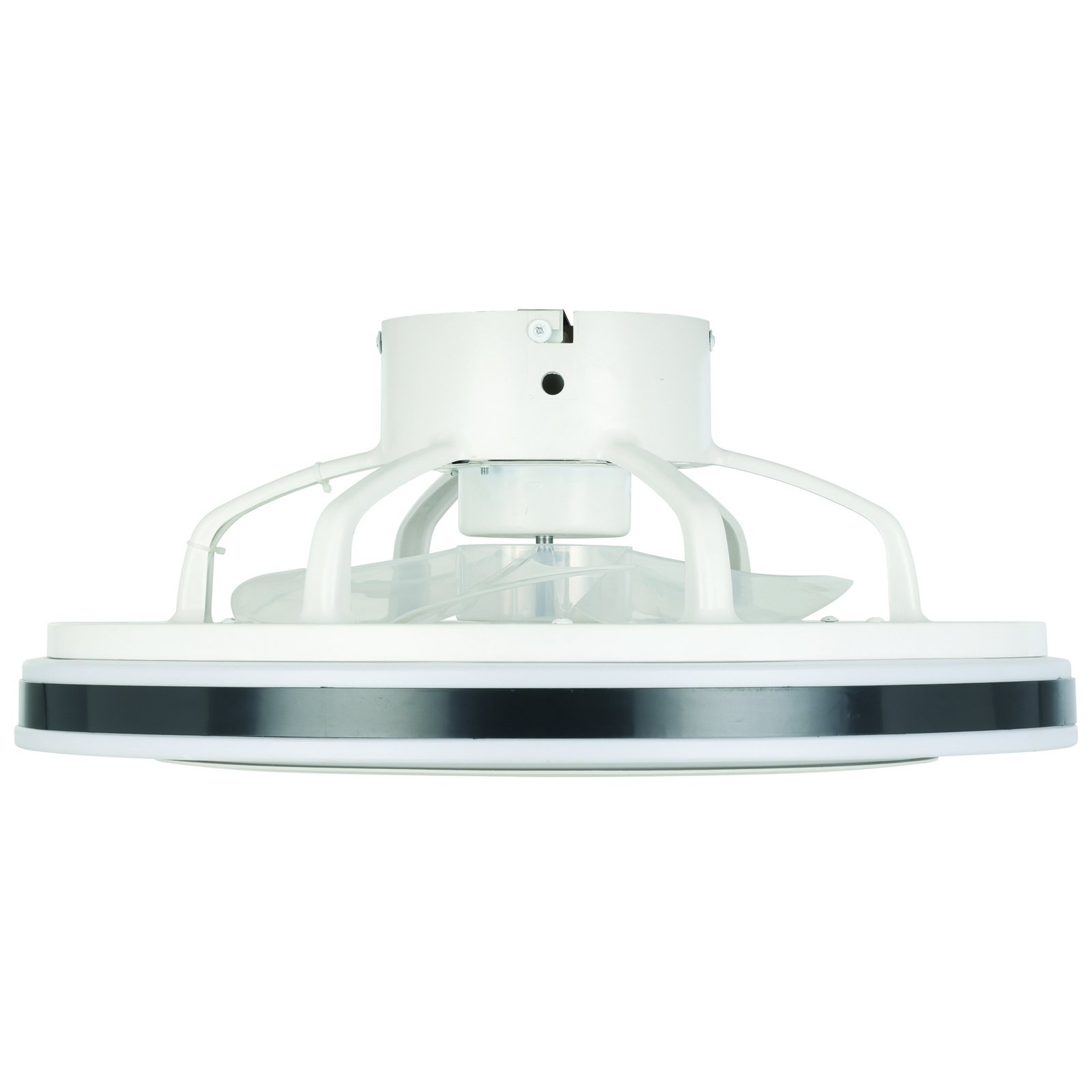 Deckenventilator Almeria LED CCT, weiß/schwarz