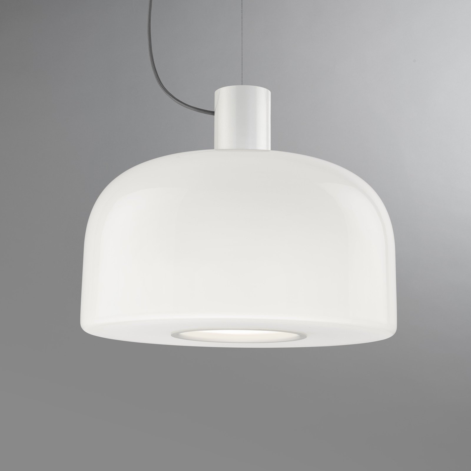 FLOS Bellhop Glass S2 pendant light, white, Ø 45 cm, glass, E27