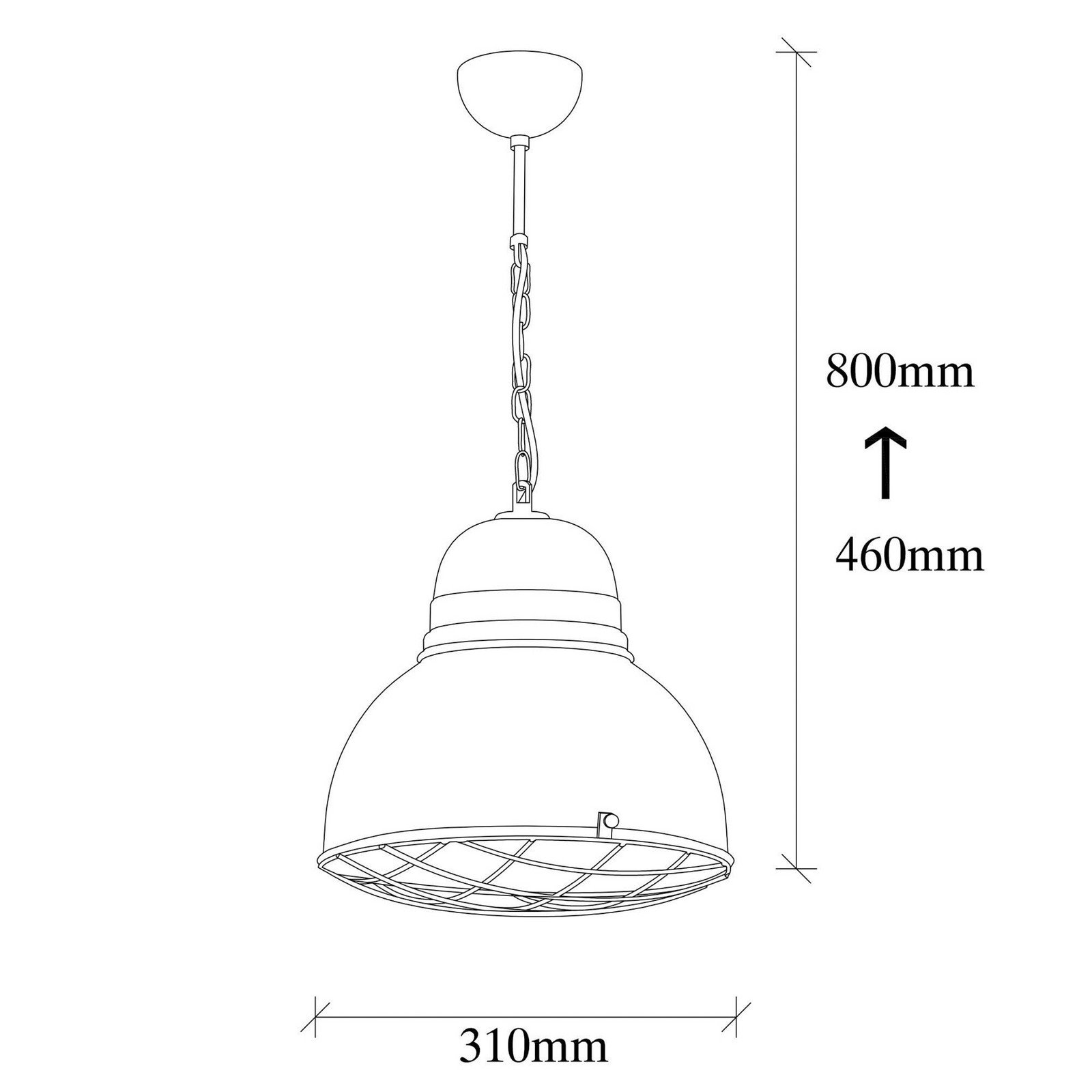 Opviq Lampă suspendată Saglam 3729 galben fier Ø 32 cm - Camera de zi / sufragerie - Vintage - Metal
