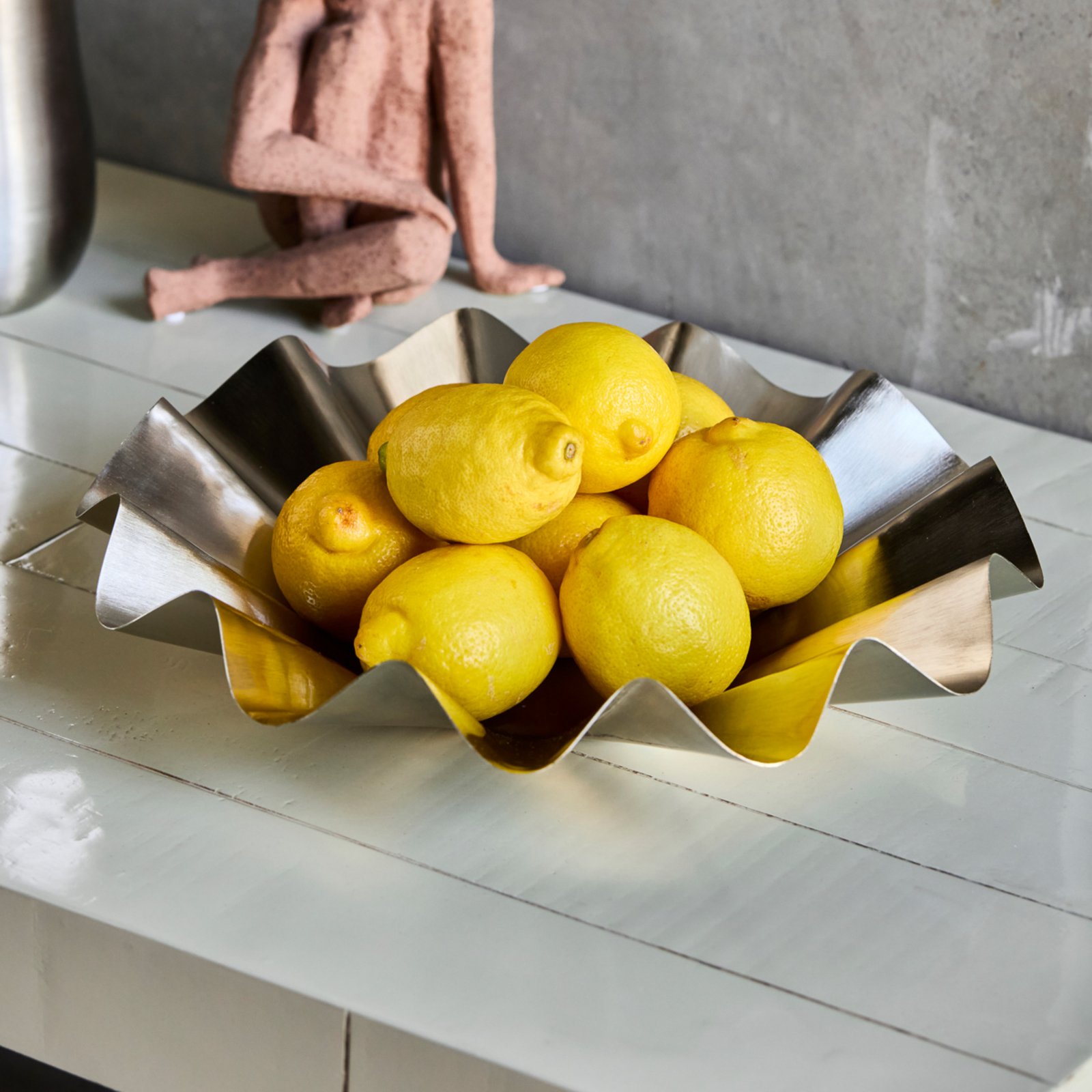 Flood misa strieborná leštená železná Ø 35 cm - House Doctor