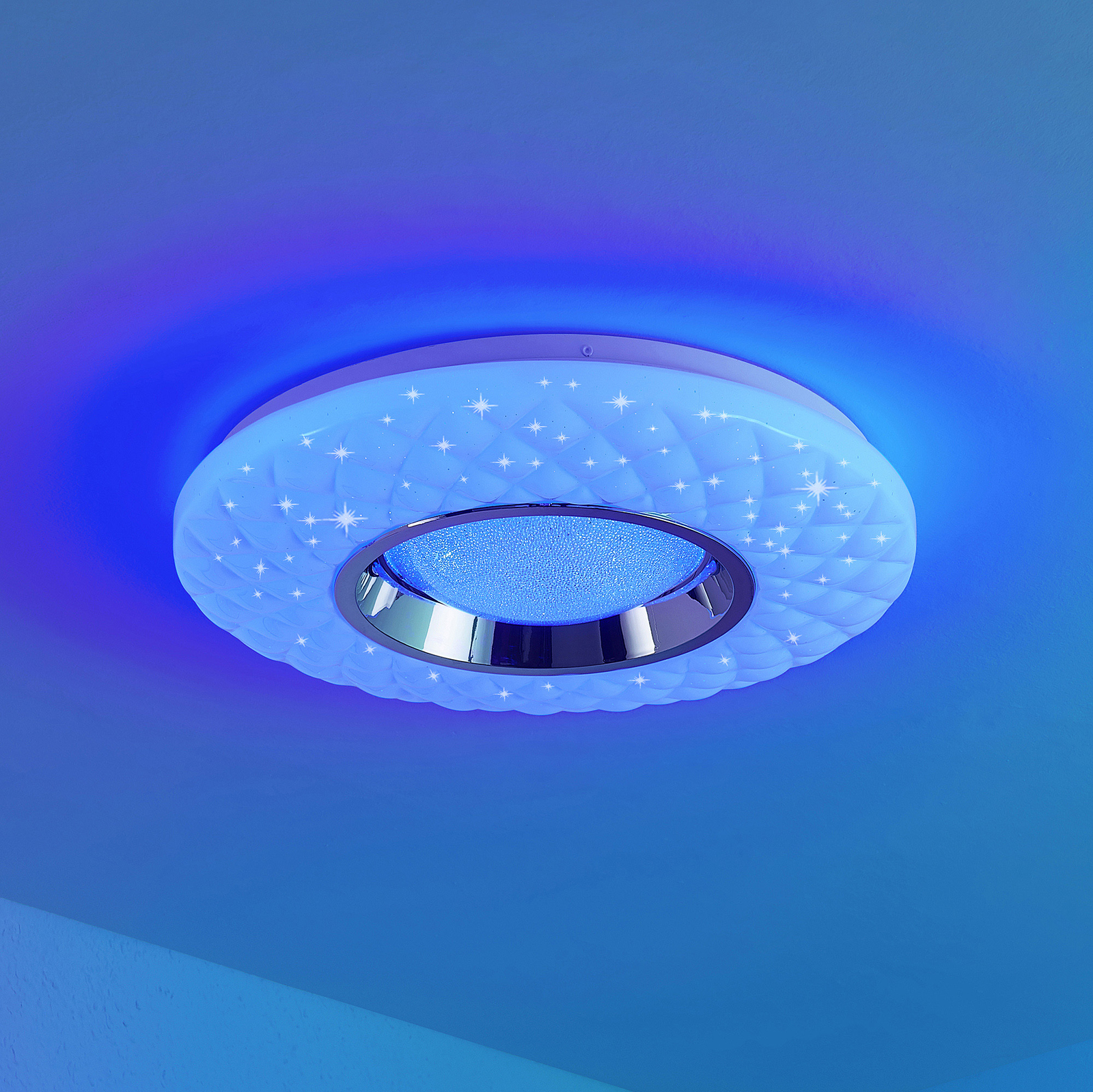 Lindby Illaria LED-Deckenleuchte, RGBW Smart 39 cm