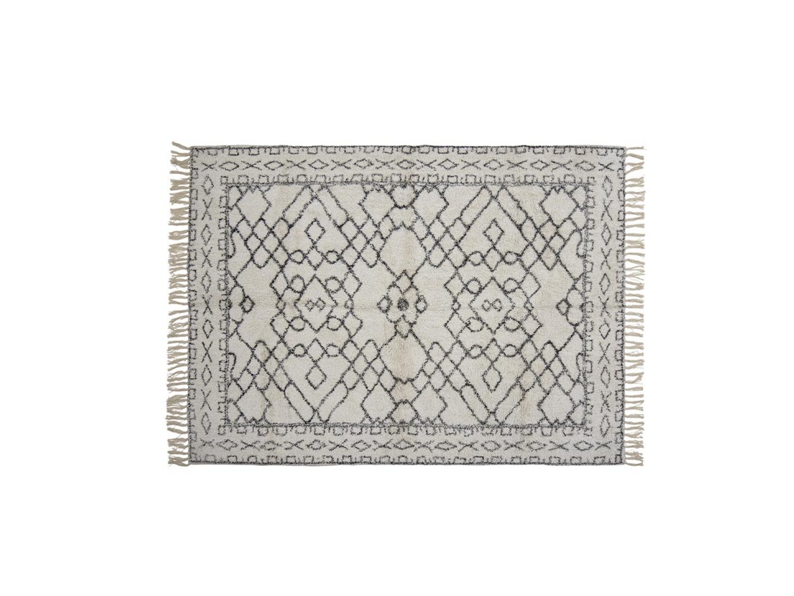 Jaqueline Rug White/Cotton - Bloomingville