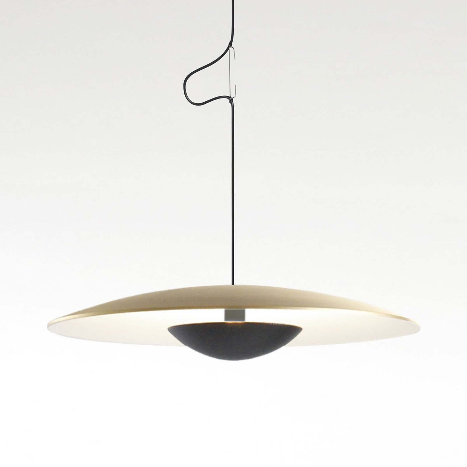 MARSET Ginger LED pandantiv triac Ø42cm alamă/alb