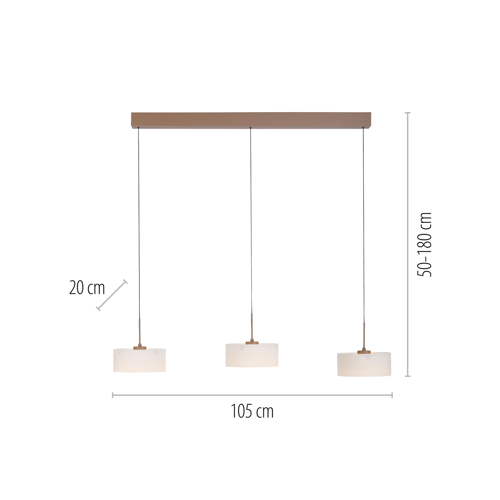 LED pakabinamas šviestuvas „MARIKA“, smėlio spalvos/baltas, 105 cm, 3 lemputės, LED pakabinamas šviestuvas „MARIKA“, smėlio spalvos/baltas, 105 cm, 3 lemputės,
