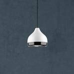 Yildo 6868 pendant light, white/black, metal, 1-bulb