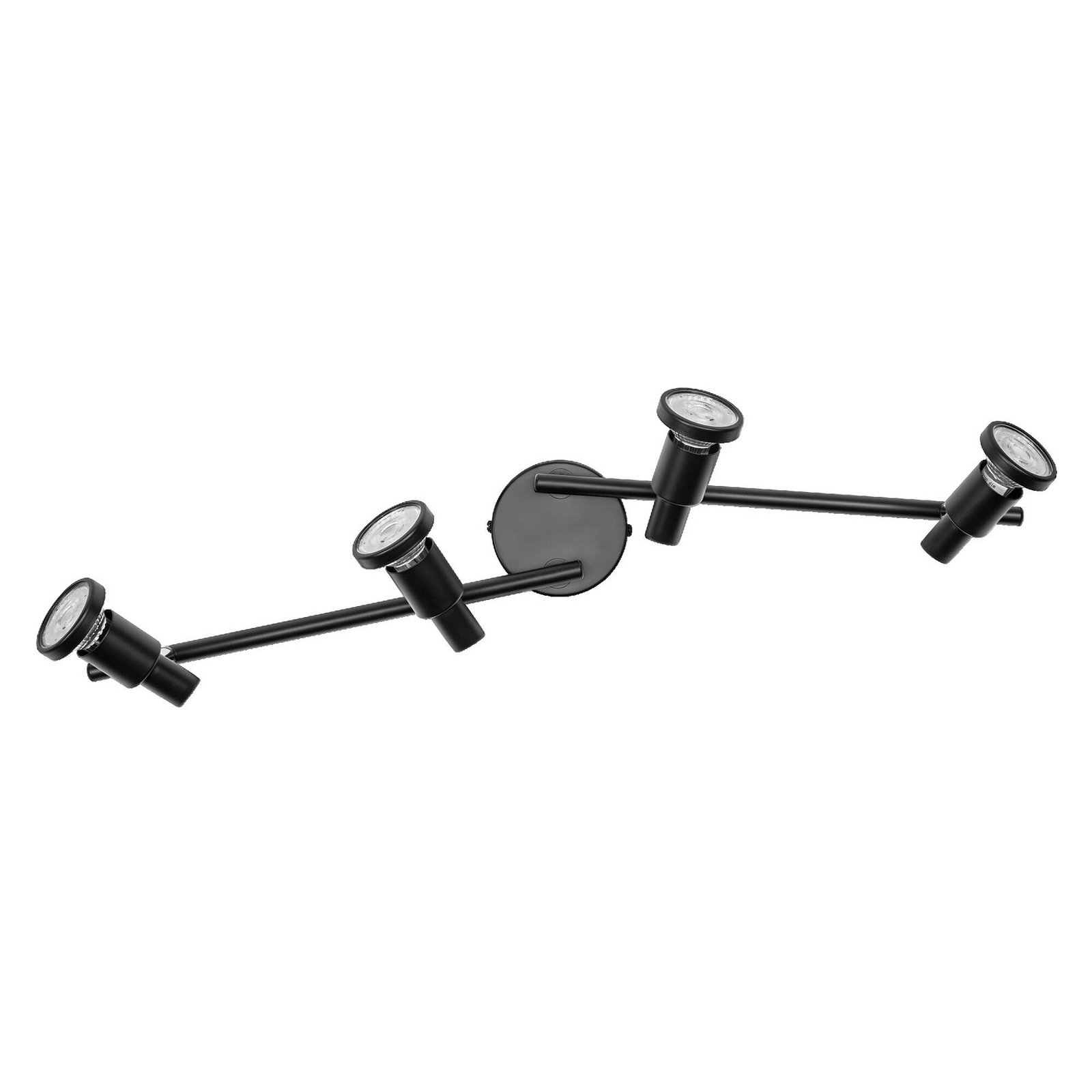 OSRAM Deckenstrahler, schwarz 4-flg. Metall GU10-LED 927 dim