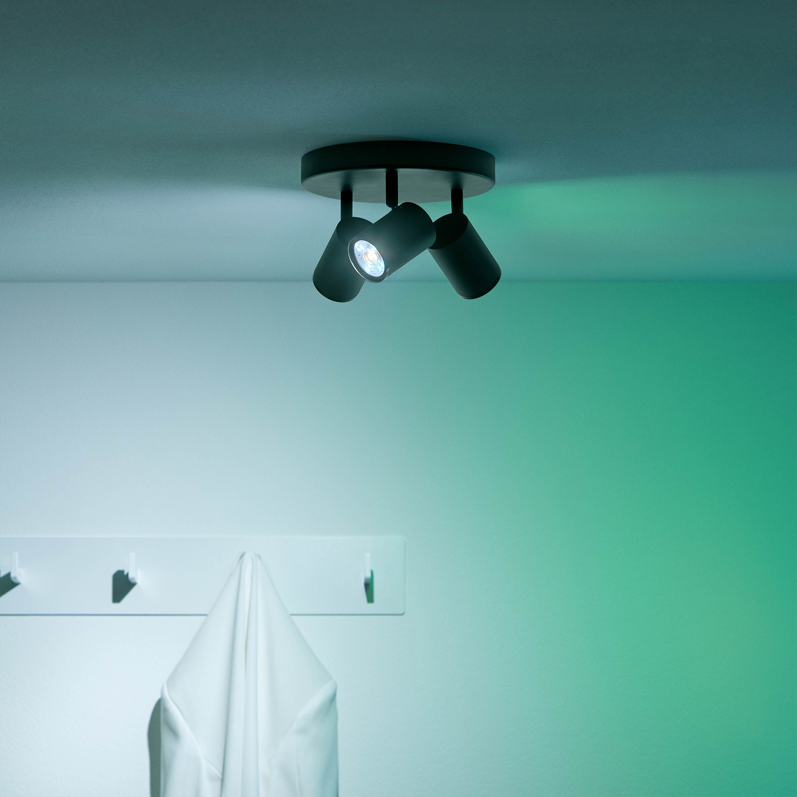 WiZ LED spot pour plafond Imageo, 3 lampes rondes, noir