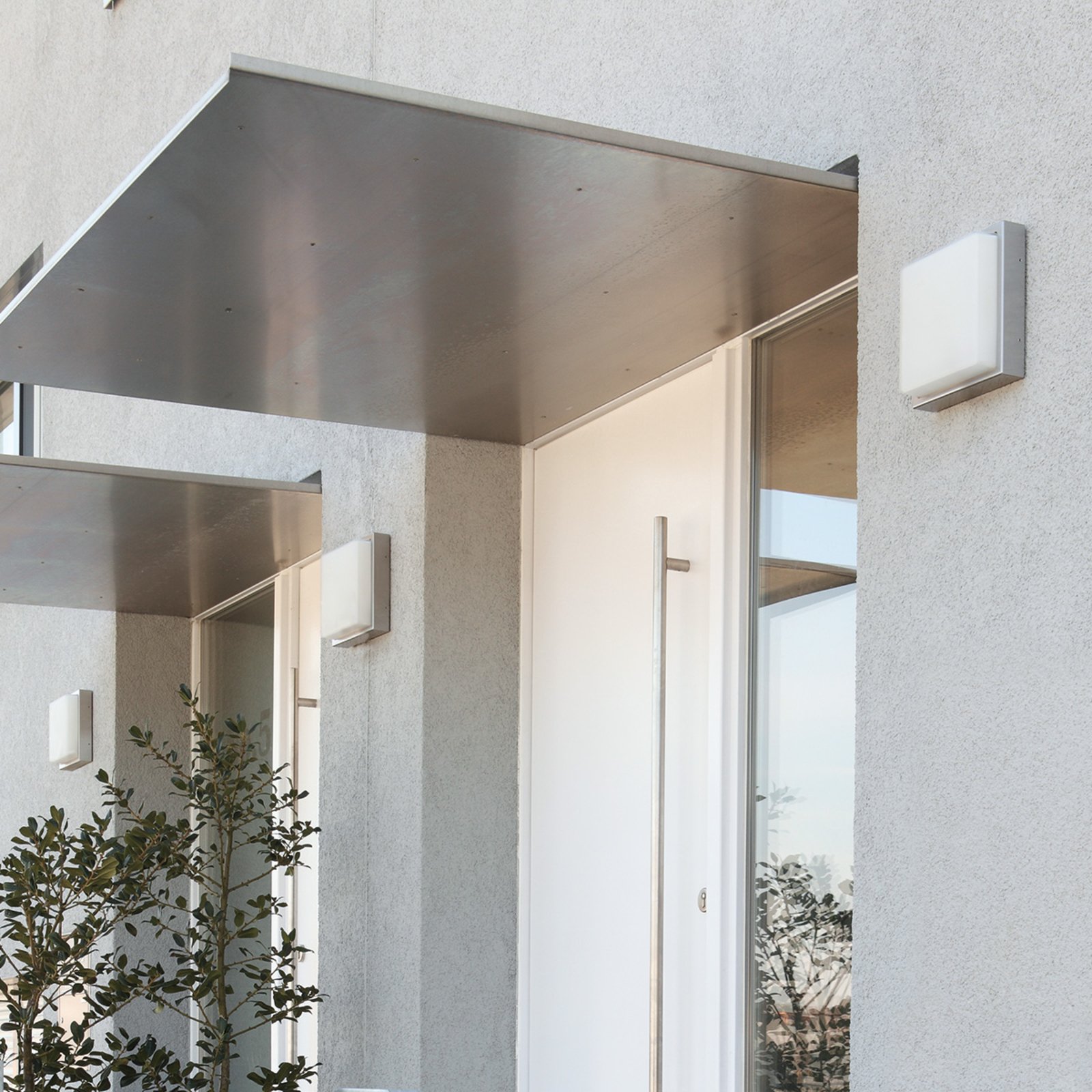 Quadro outdoor wall light in stainless steel