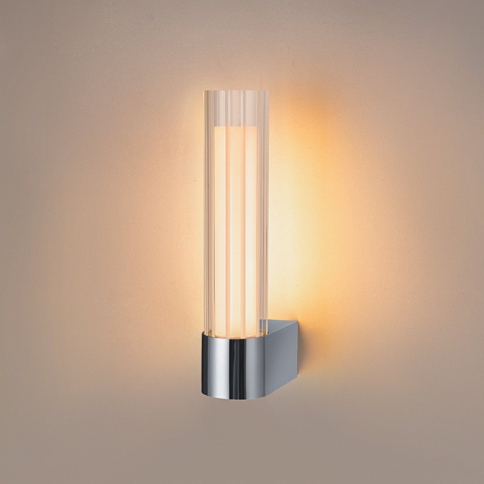 Applique murale Lygant LED unique, chrome, IP44, aluminium - SLV