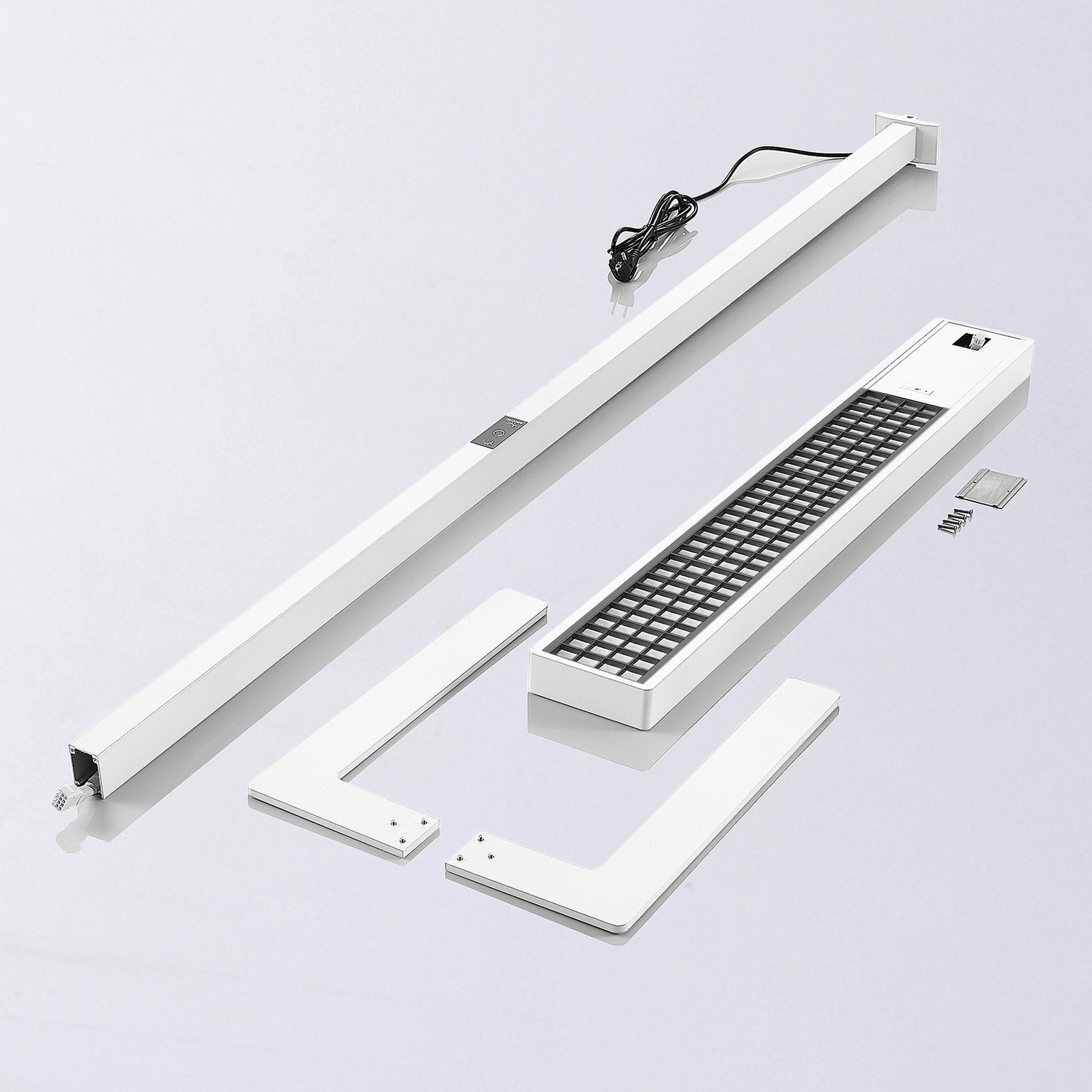 Arcchio LED-Bürostehlampe Susi, weiß, Sensor, Touchdimmer