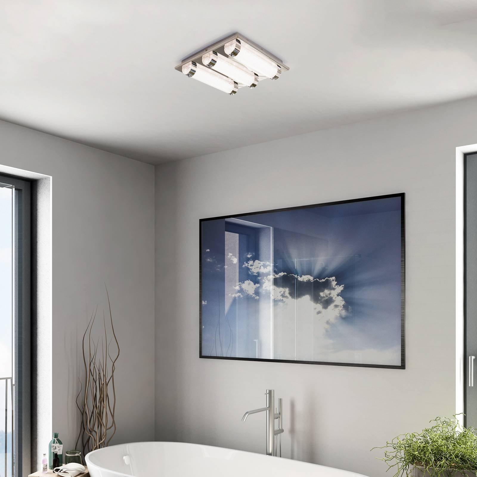 LED-Deckenleuchte Tolorico, 35 cm quadratisch günstig online kaufen