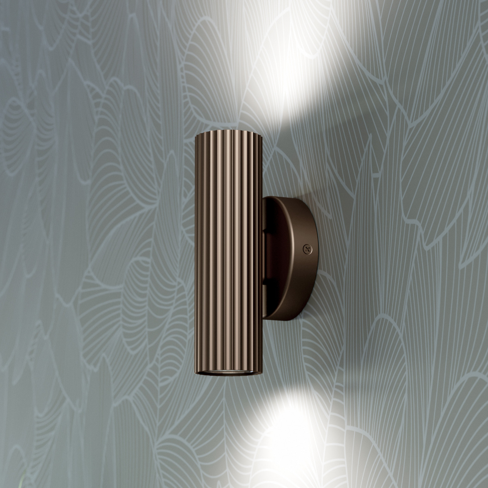 EGLO Aplică de perete Portillo bronz înălțime 20 cm 2 becuri. Metal GU10 - Camera de zi / sufragerie - bronz mat - Aluminiu