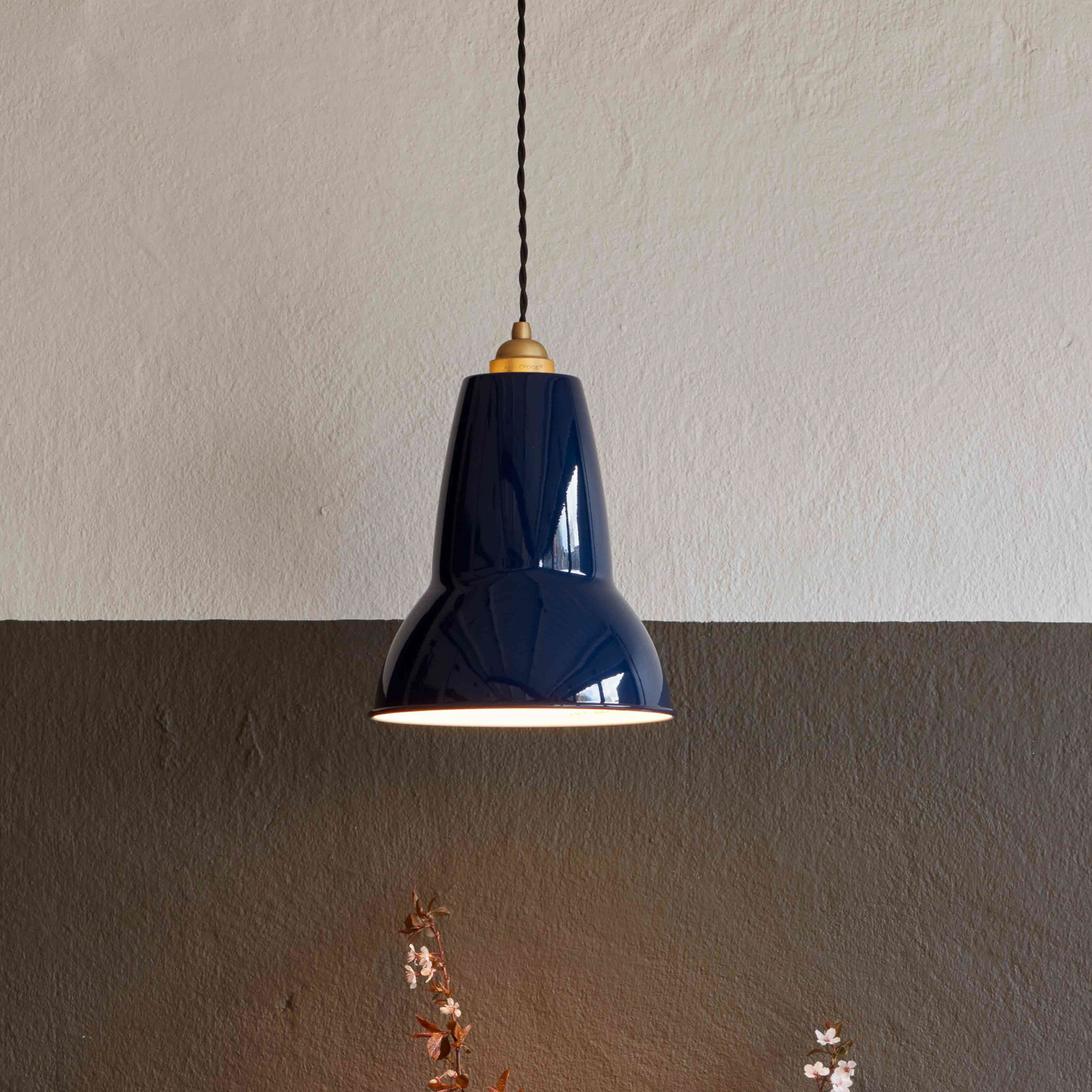 Anglepoise Original 1227 Brass Midi hanglamp blauw
