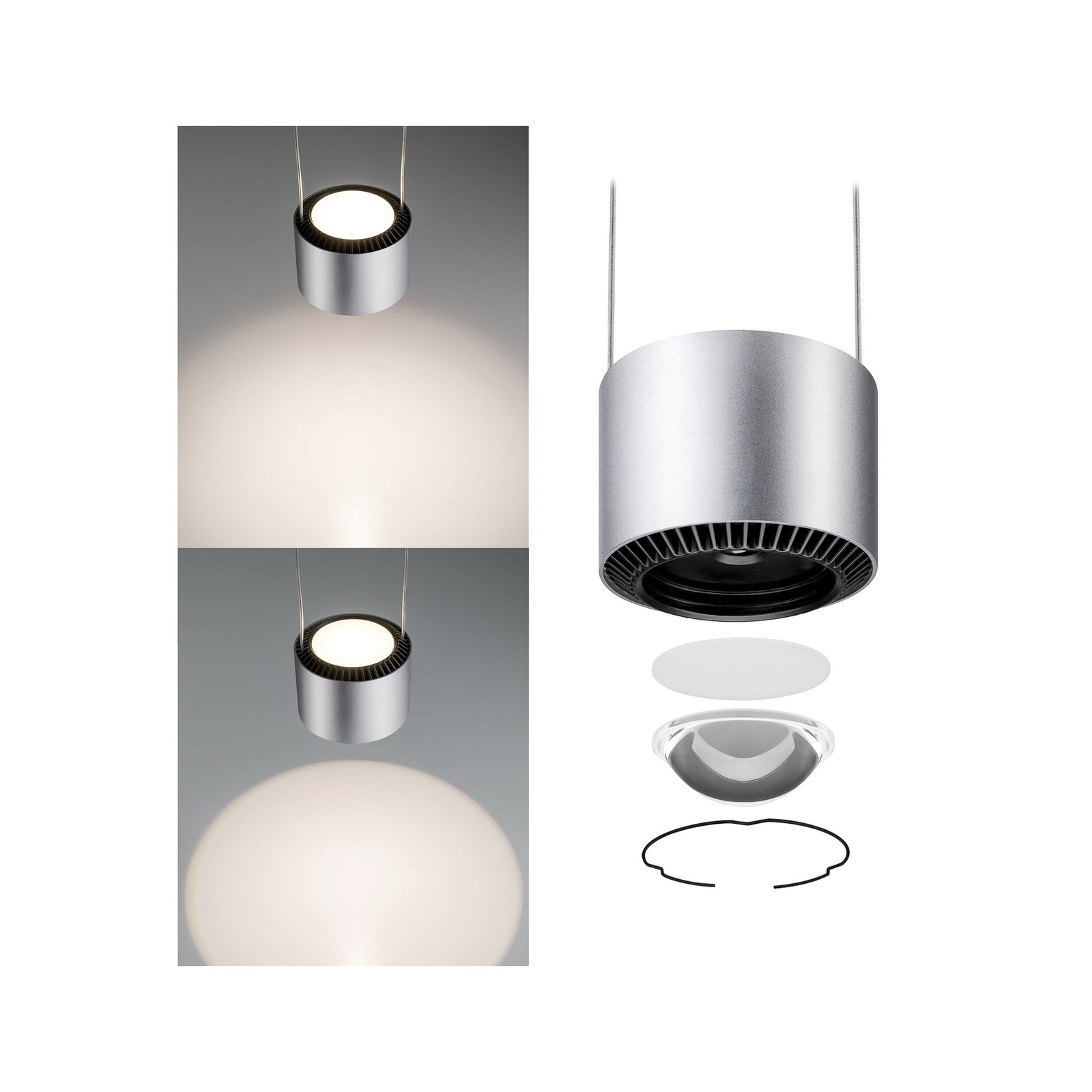 Paulmann LED hængelampe Aldan URail, dæmpbar