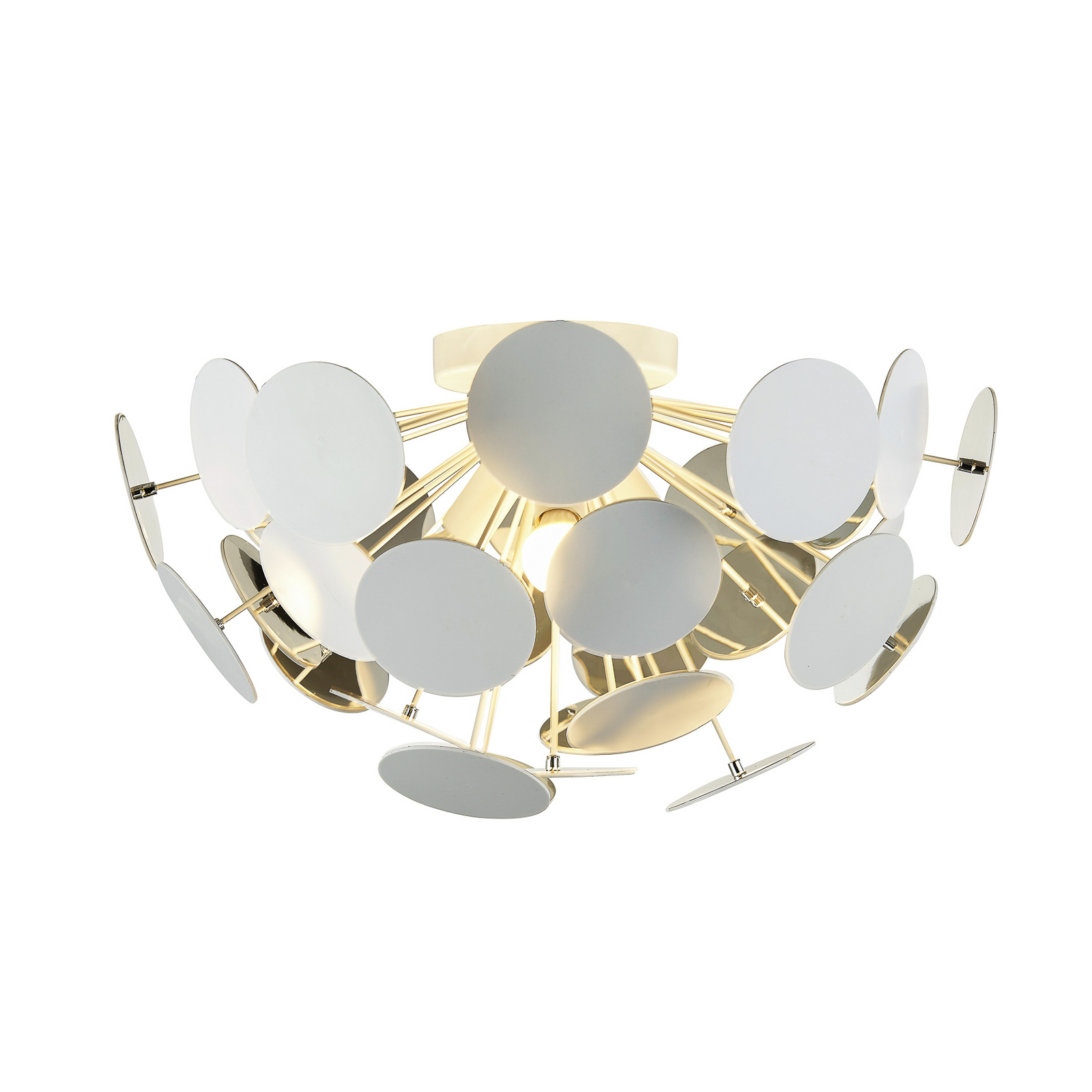 Kinan Ceiling Lamp White/Chrome - Lindby