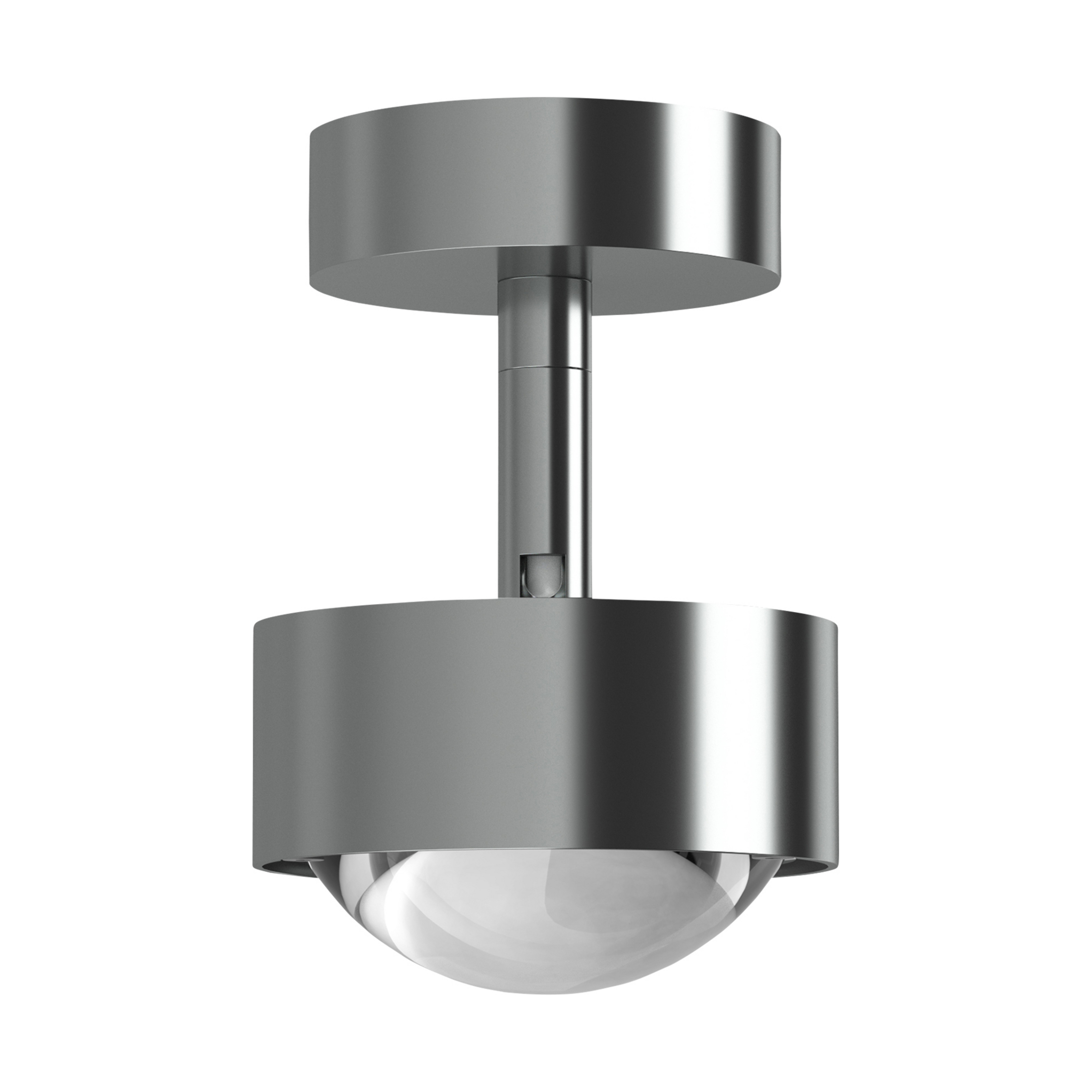 Puk Mini Turn spot LED lentille claire à 1 lampe chrome mat