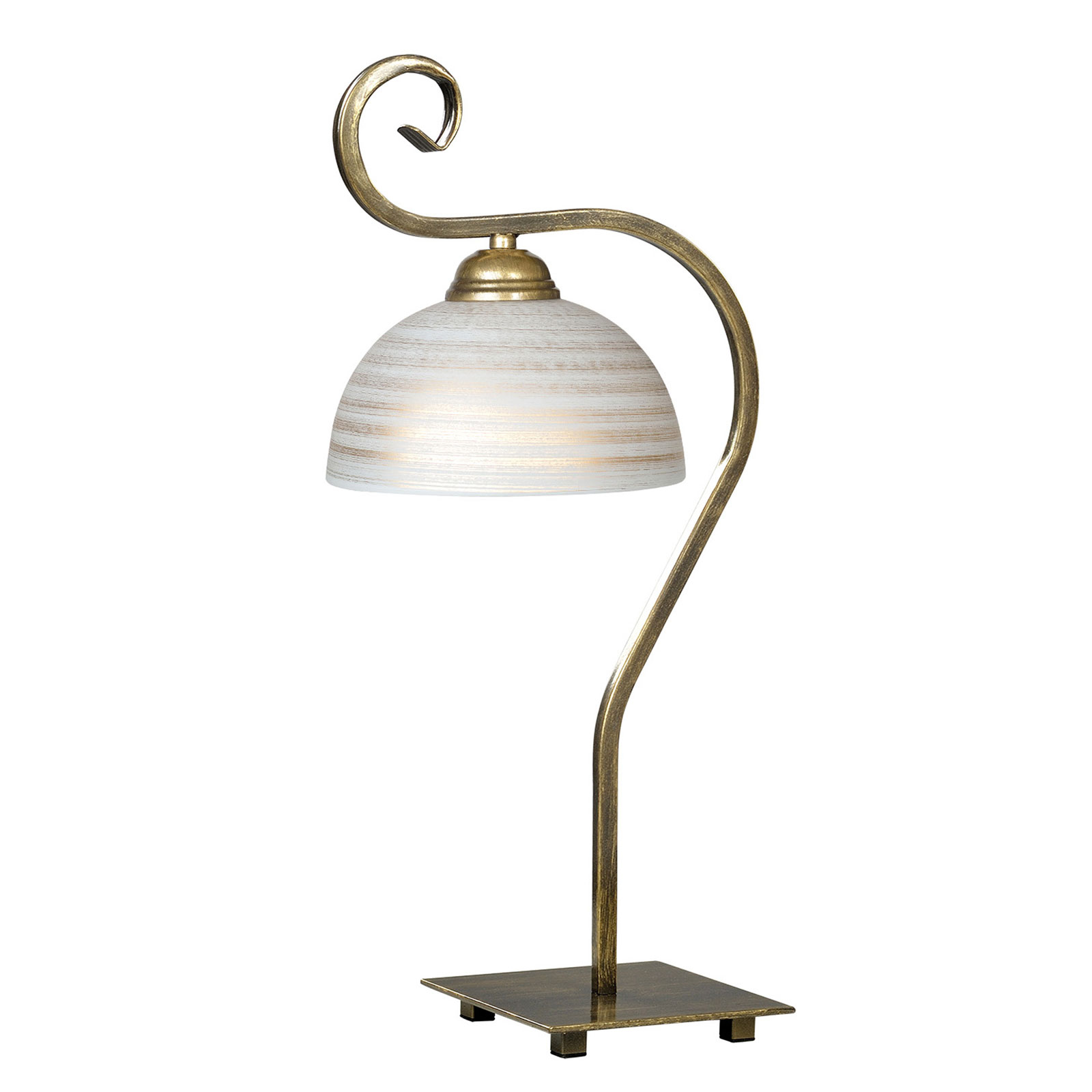 Stolní lampa Wivara LN1, klasický design, zlatá
