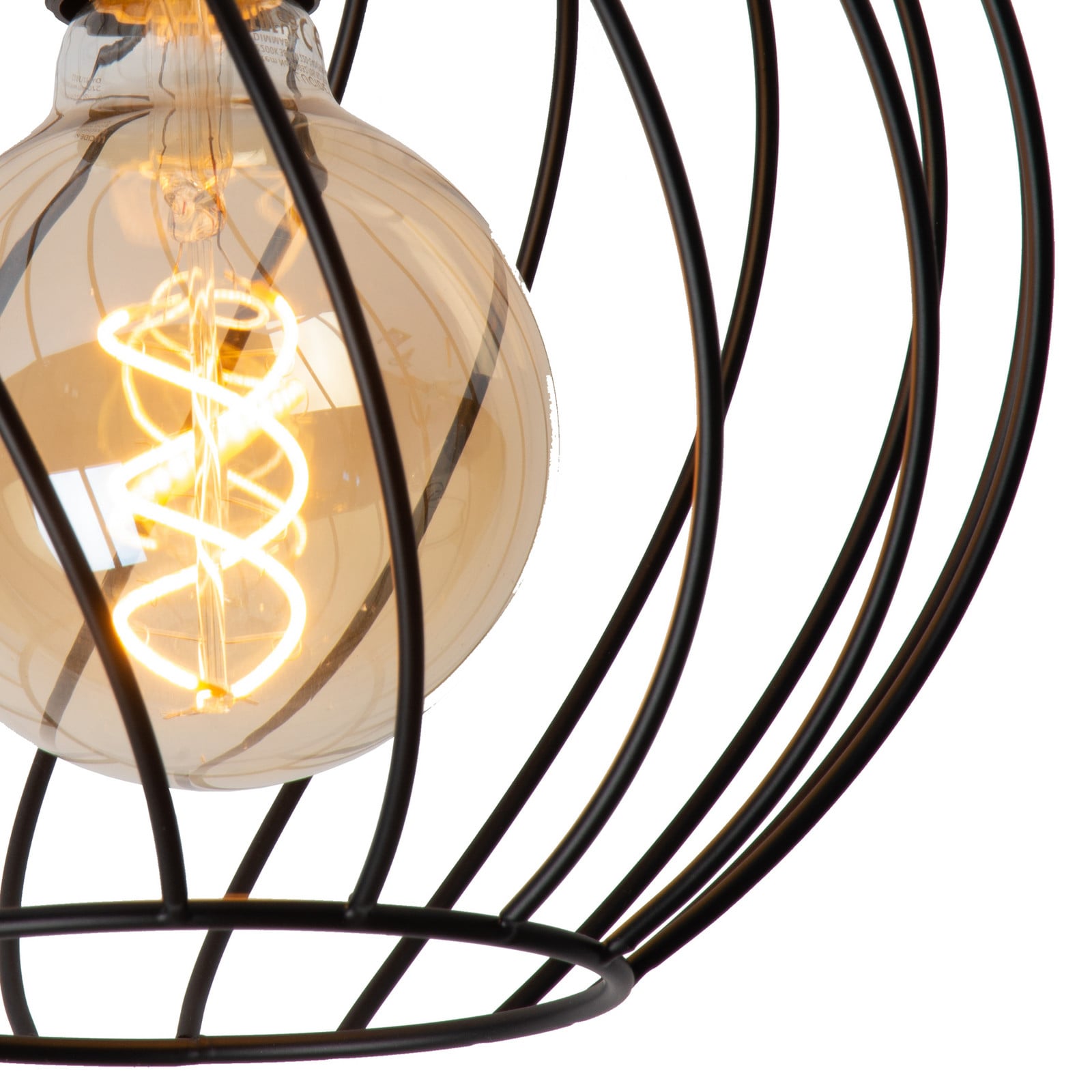 Danza plafonieră abajur colivie Ø 25 cm negru