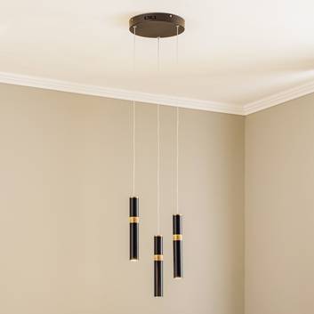 Lucande Bjarko LED hanglamp, 3-lamps