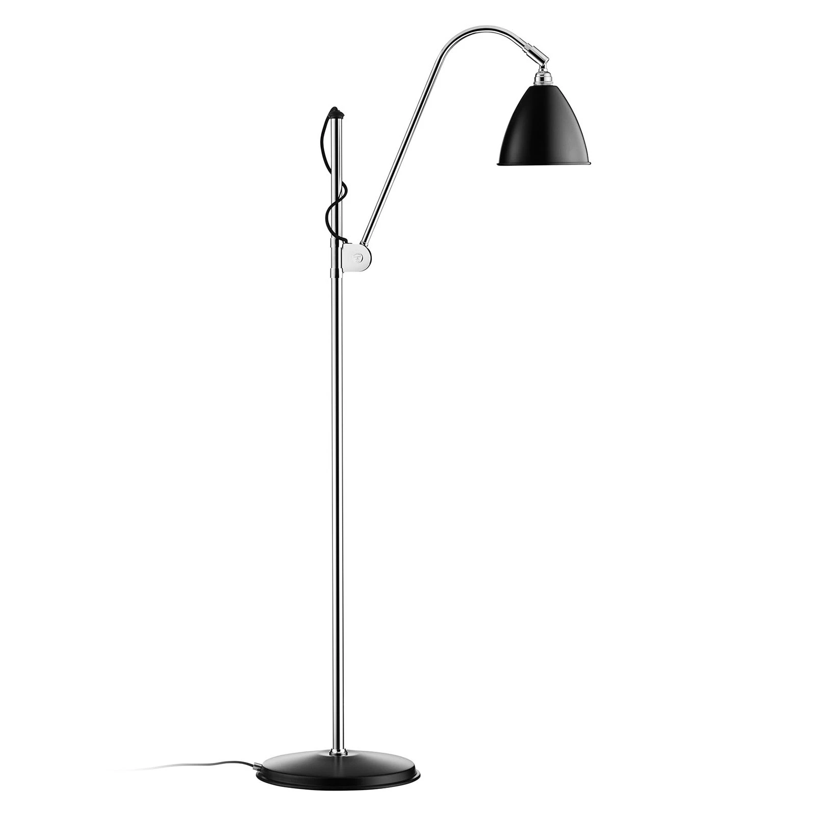 GUBI Bestlite BL3 gulvlampe, Ø 16 cm, krom/svart
